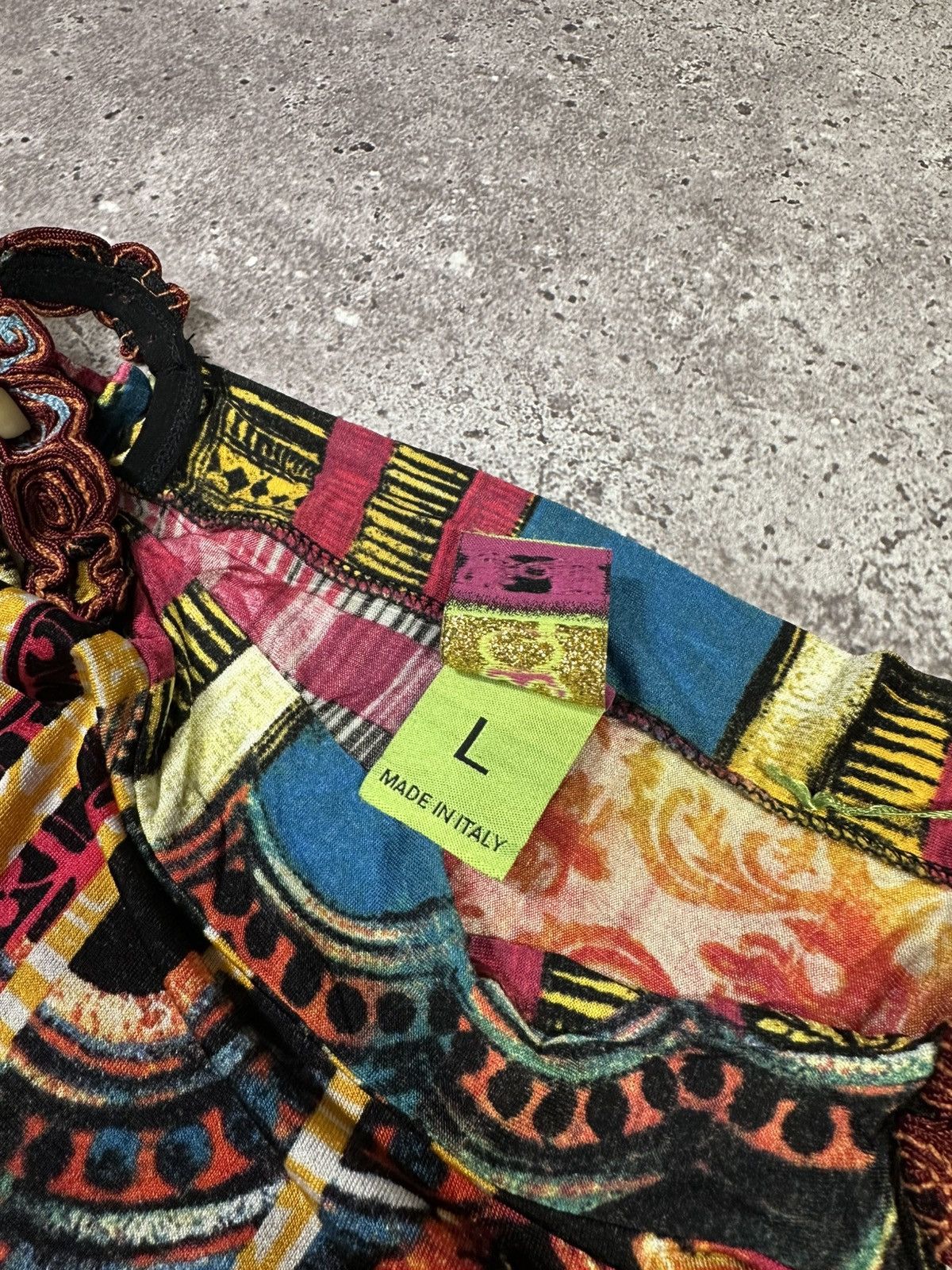 Jean Paul Gaultier Save The Queen Womens Colorful Bono Floral Print Long Sleeve Size L / US 10 / IT 46 - 10 Thumbnail