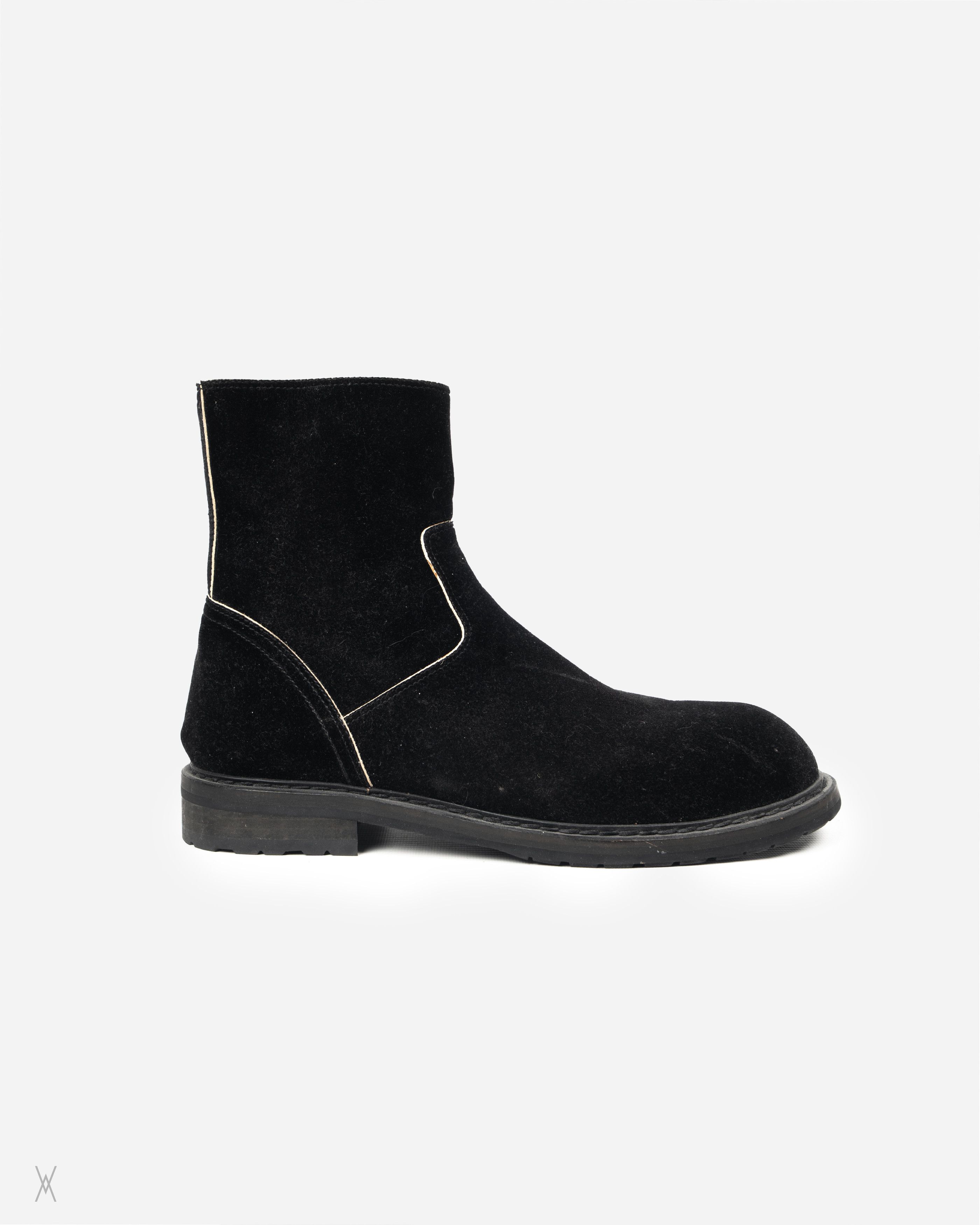 Ann Demeulemeester Ann Demeulemeester Velour Distressed Boots Size US 10 / EU 43 - 2 Thumbnail