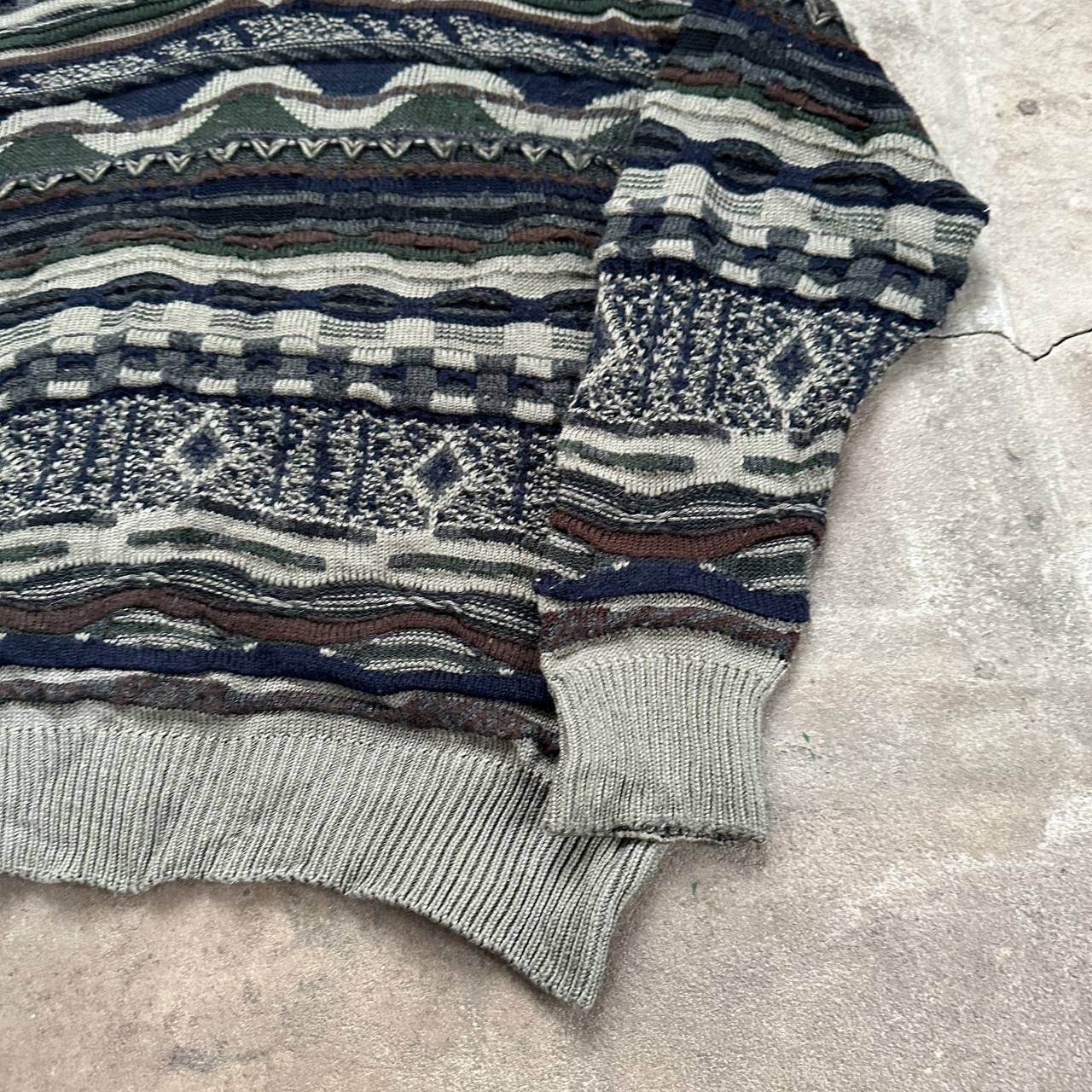 Carlo Colucci 90’s Vintage Wool Mohair Coogi style Florentino Sweater Size US XXL / EU 58 / 5 - 6 Thumbnail