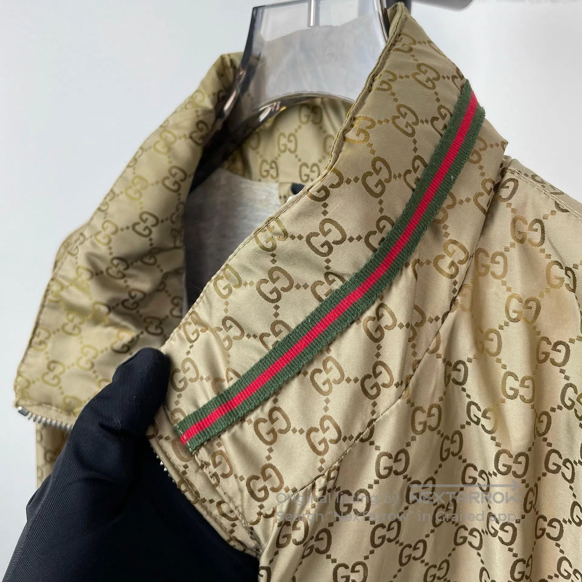 Gucci Guicci Gold brown double G full print logo jacket| Size US M / EU 48-50 / 2 - 8 Thumbnail