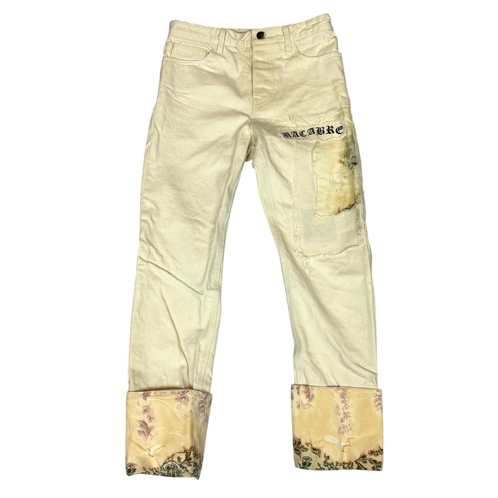 Hyein Seo $503 HYEIN SEO SS18 Patchwork Denim Jeans Crop Women's 1 Size 28" / US 6 / IT 42 - 1 Thumbnail