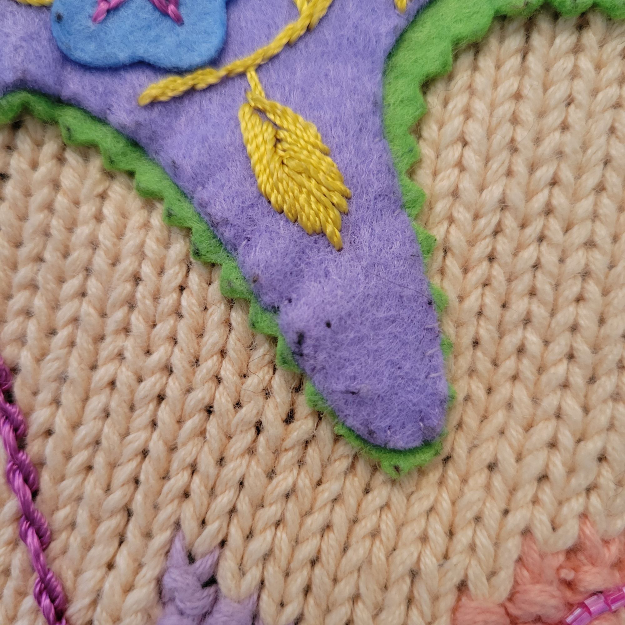Vintage Storybook Knits Cardigan Embroidered Folk Lore Garden Full Z Size M / US 6-8 / IT 42-44 - 6 Thumbnail