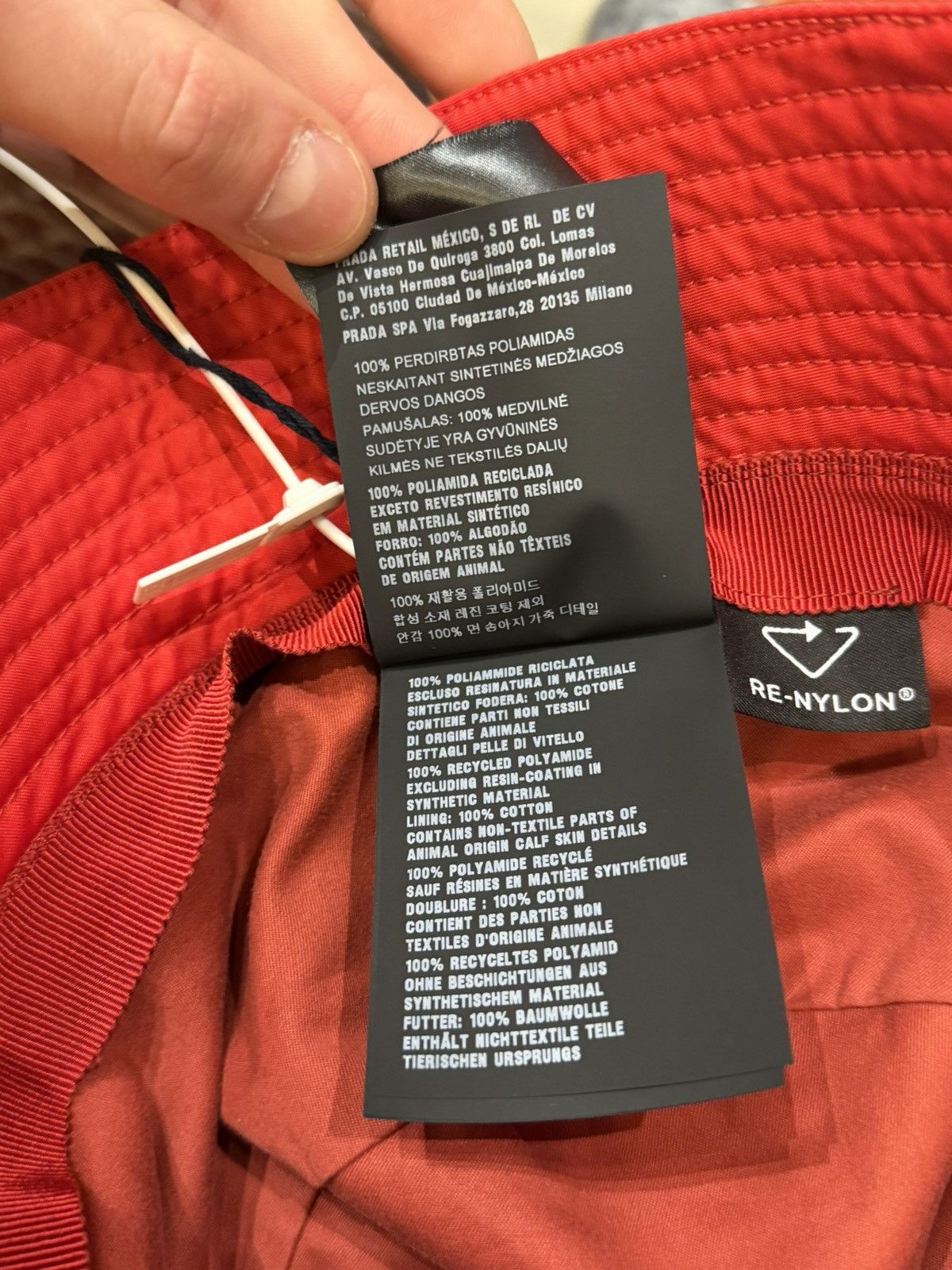 Prada Prada Nylon Bucket Hat - Red Size ONE SIZE - 9 Thumbnail