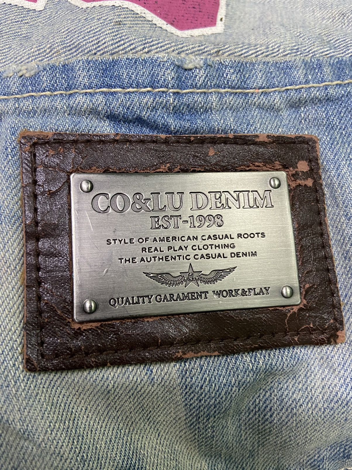 Japanese Brand Steals Distressed Denim Co & Lu jeans washed faded Size US 31 - 13 Thumbnail
