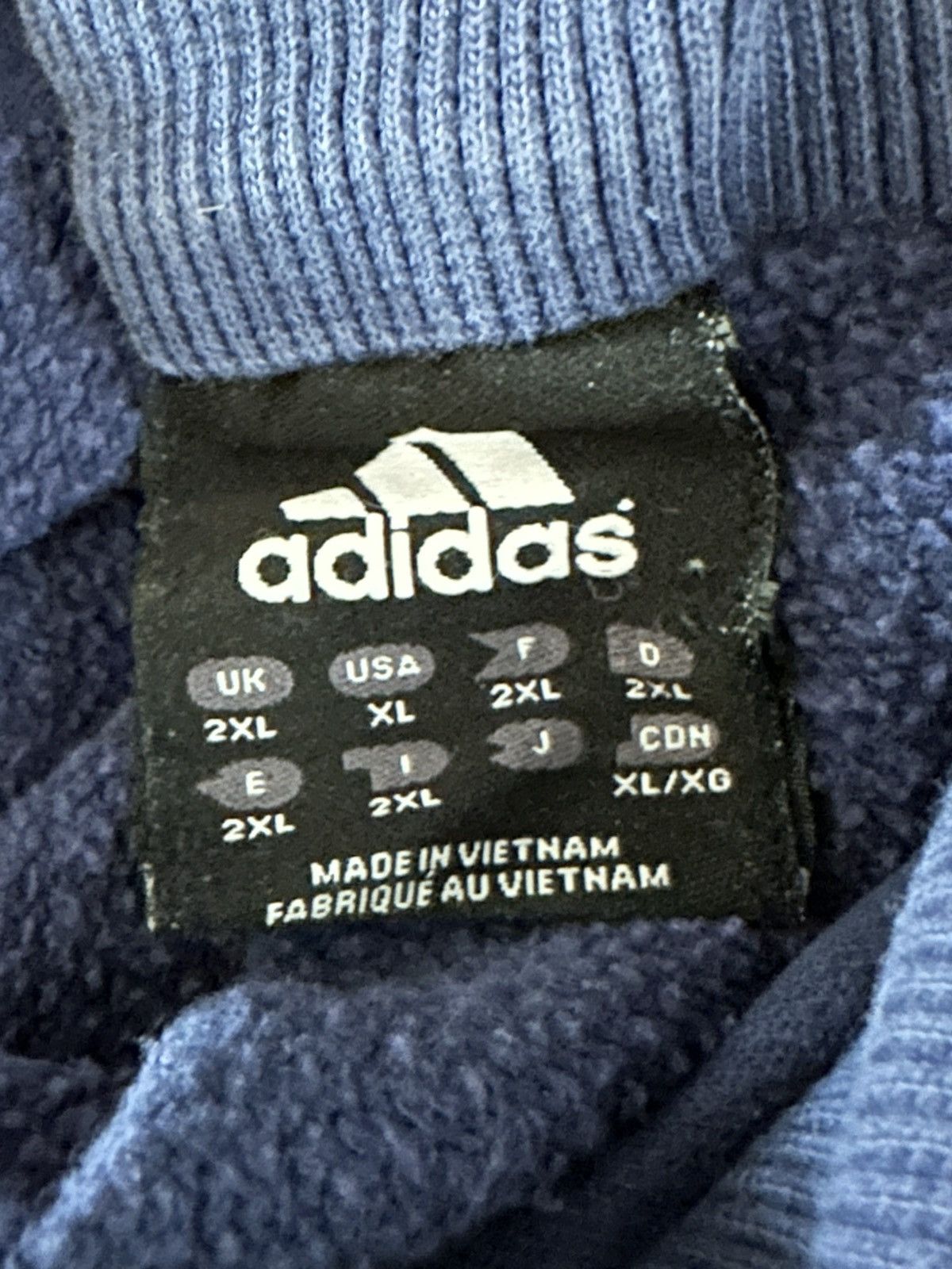 Adidas Blue Adidas Half Zip Size US XL / EU 56 / 4 - 5 Thumbnail