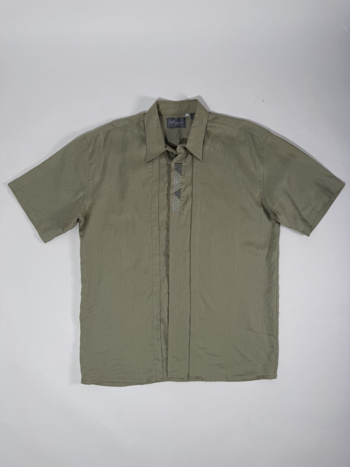 Vintage Successo UOMO By Phita Embroidered Linen Shirt Size US L / EU 52-54 / 3 - 1 Thumbnail