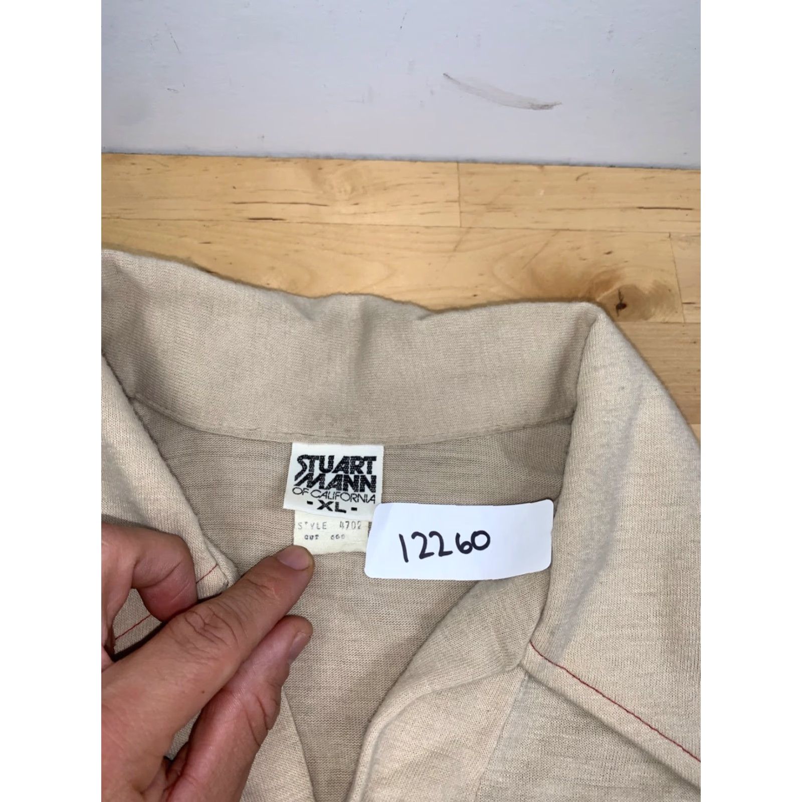 Vintage VINTAGE Stuart Mann Polo Shirt Mens L Beige Short Sleeve Collared Pullover 12260 Size US L / EU 52-54 / 3 - 2 Thumbnail