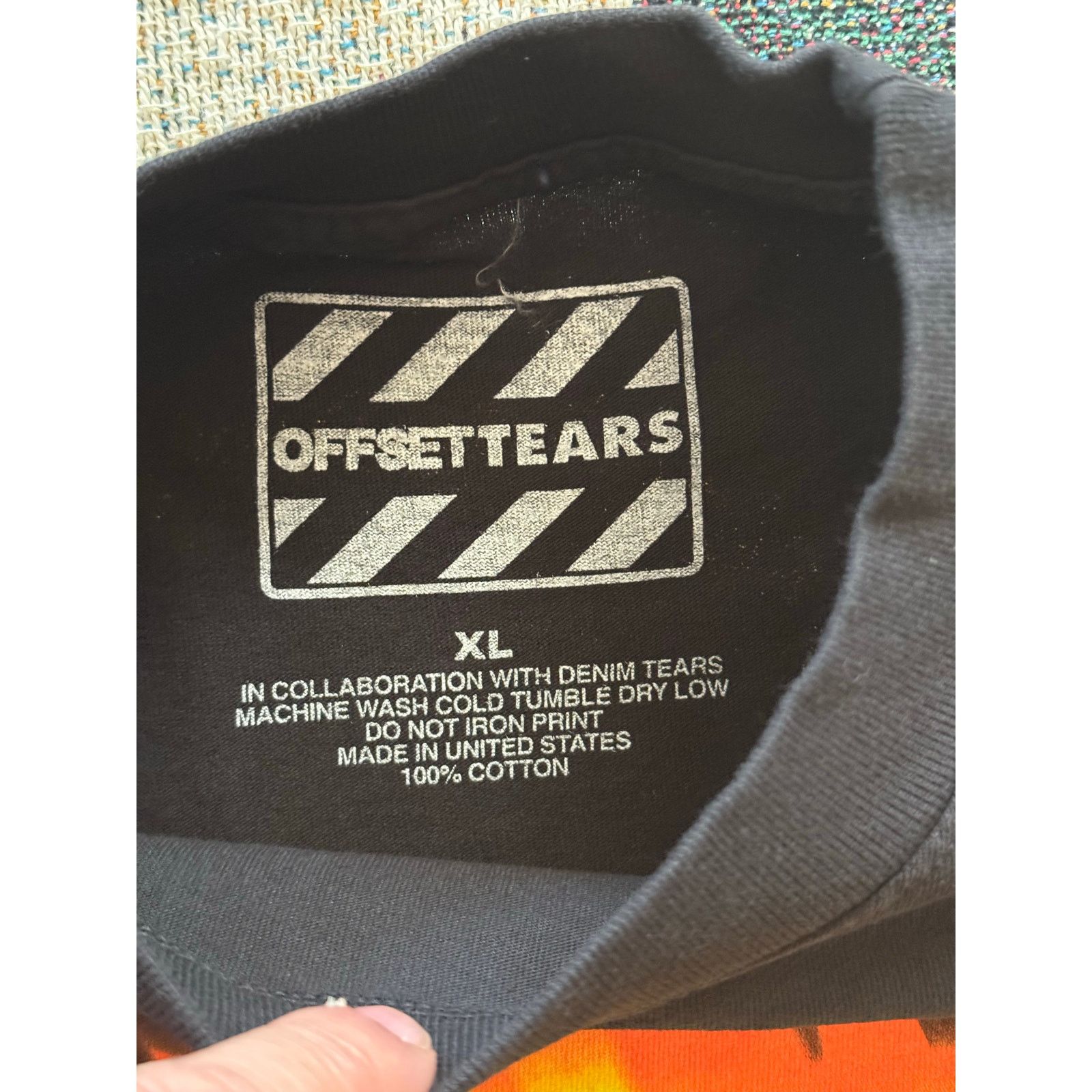 DENIM TEARS Denim Tears x Offset Set It Off #1 t-shirt black sz xl Size US XL / EU 56 / 4 - 5 Thumbnail