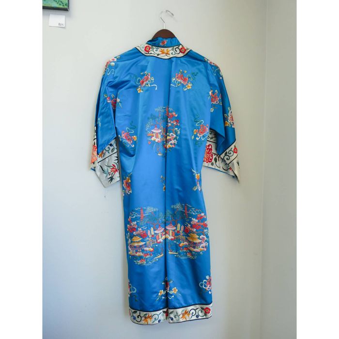 Vintage Women's Vintage 1960s Embroidered Chinese Robe Blue | Grailed