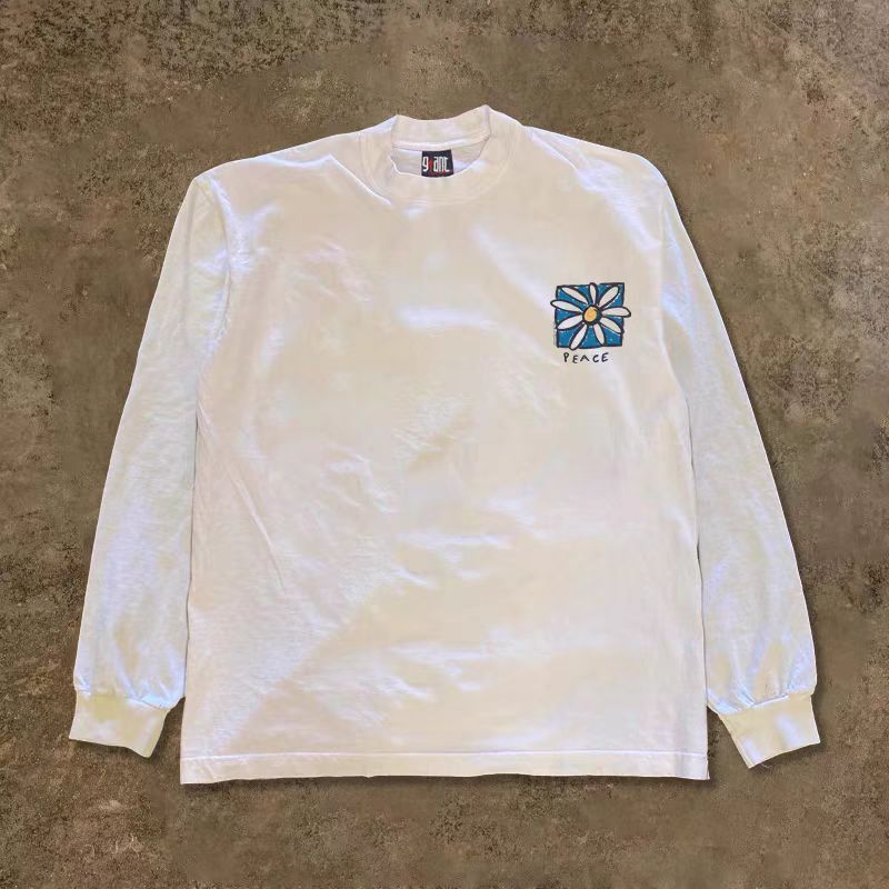 Japanese Brand × Vintage Floral print street washed retro long sleeve t-shirt Size US L / EU 52-54 / 3 - 2 Thumbnail