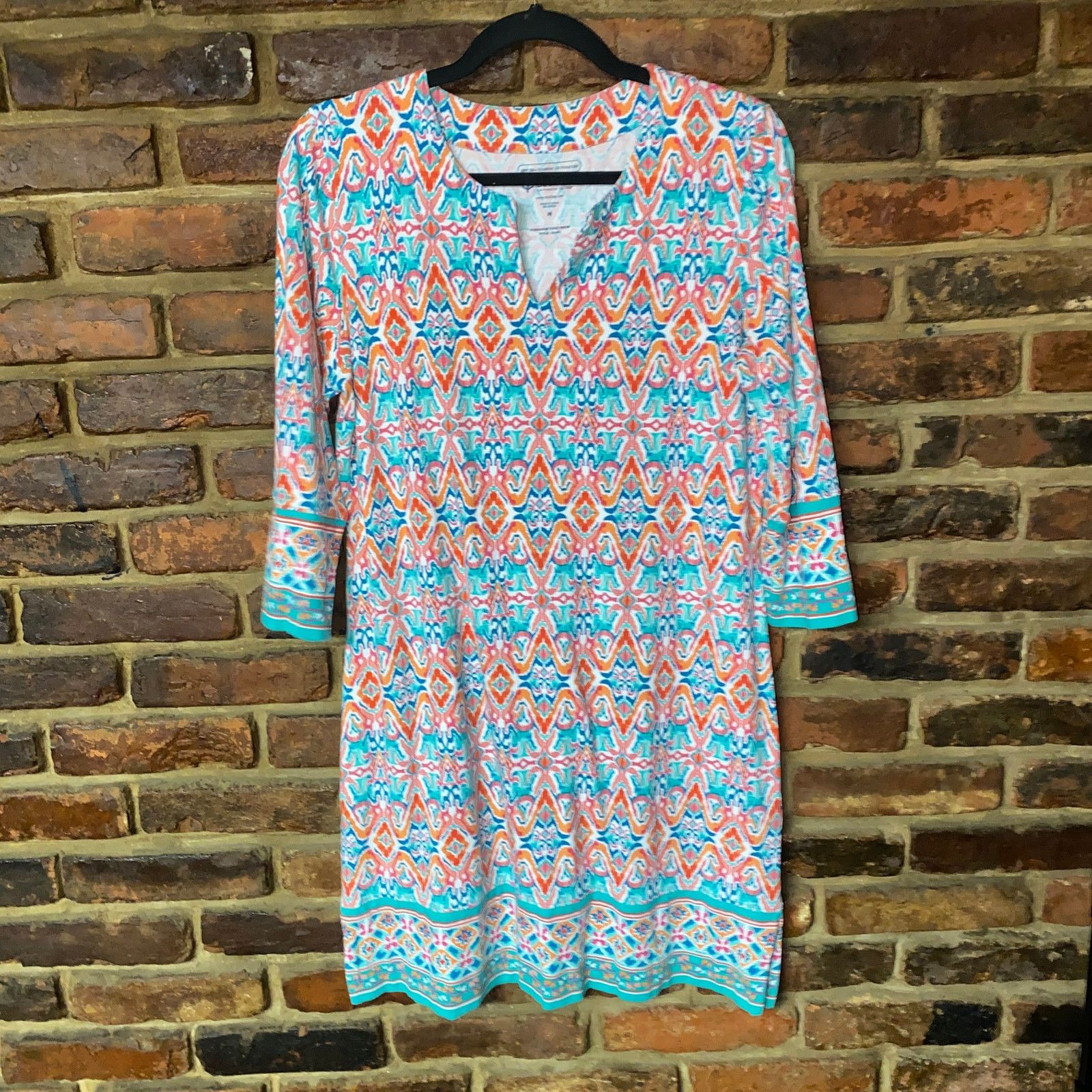 Other Coolibar Oceanside Tunic 3/4 Sleeve Mini Dress Medium Size M / US 6-8 / IT 42-44 - 2 Thumbnail