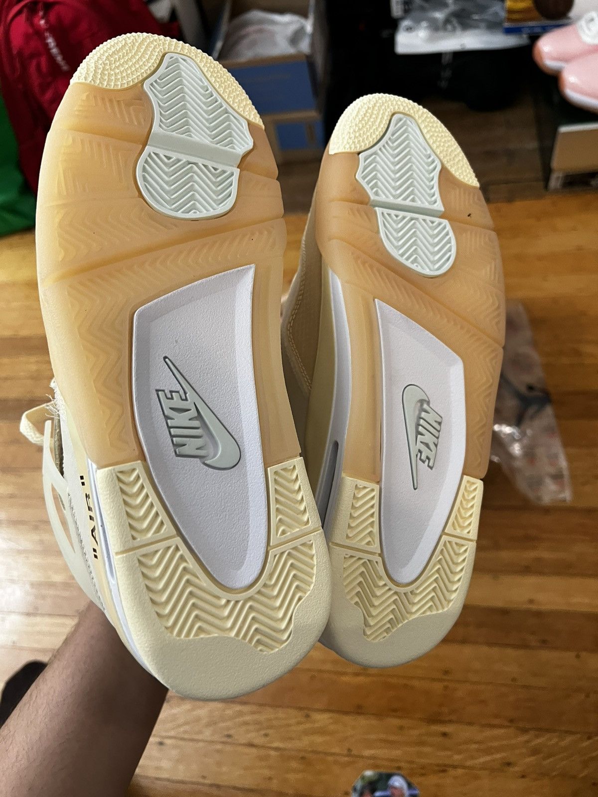 Jordan Brand × Off-White Jordan 4 Retro Off-White Sail (Women's) Size US 9 / EU 42 - 9 Thumbnail