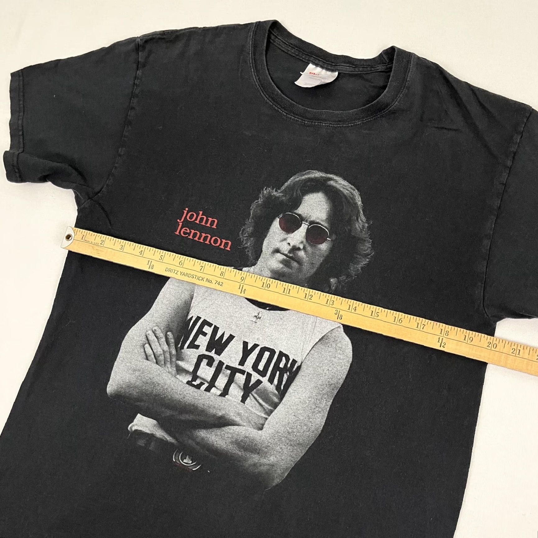 VINTAGE John Lennon Beatles Shirt Mens Large Black 90s Graphic New 