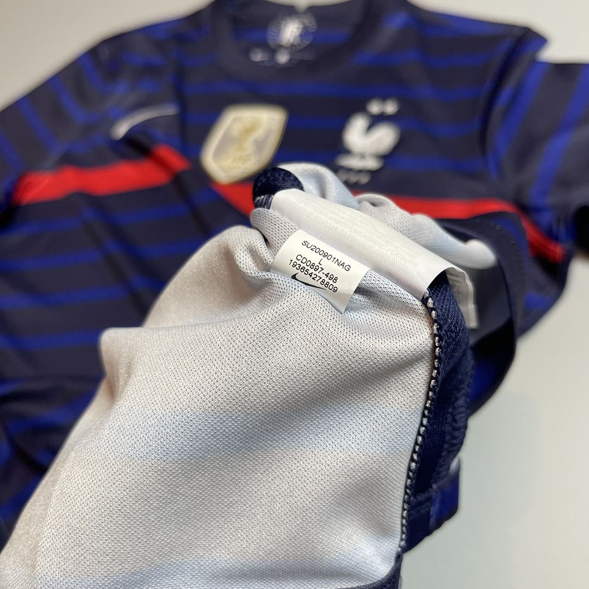 Nike × Vintage FRANCE NIKE 2020 EURO FOOTBALL HOME JERSEY Size L / US 10 / IT 46 - 8 Thumbnail