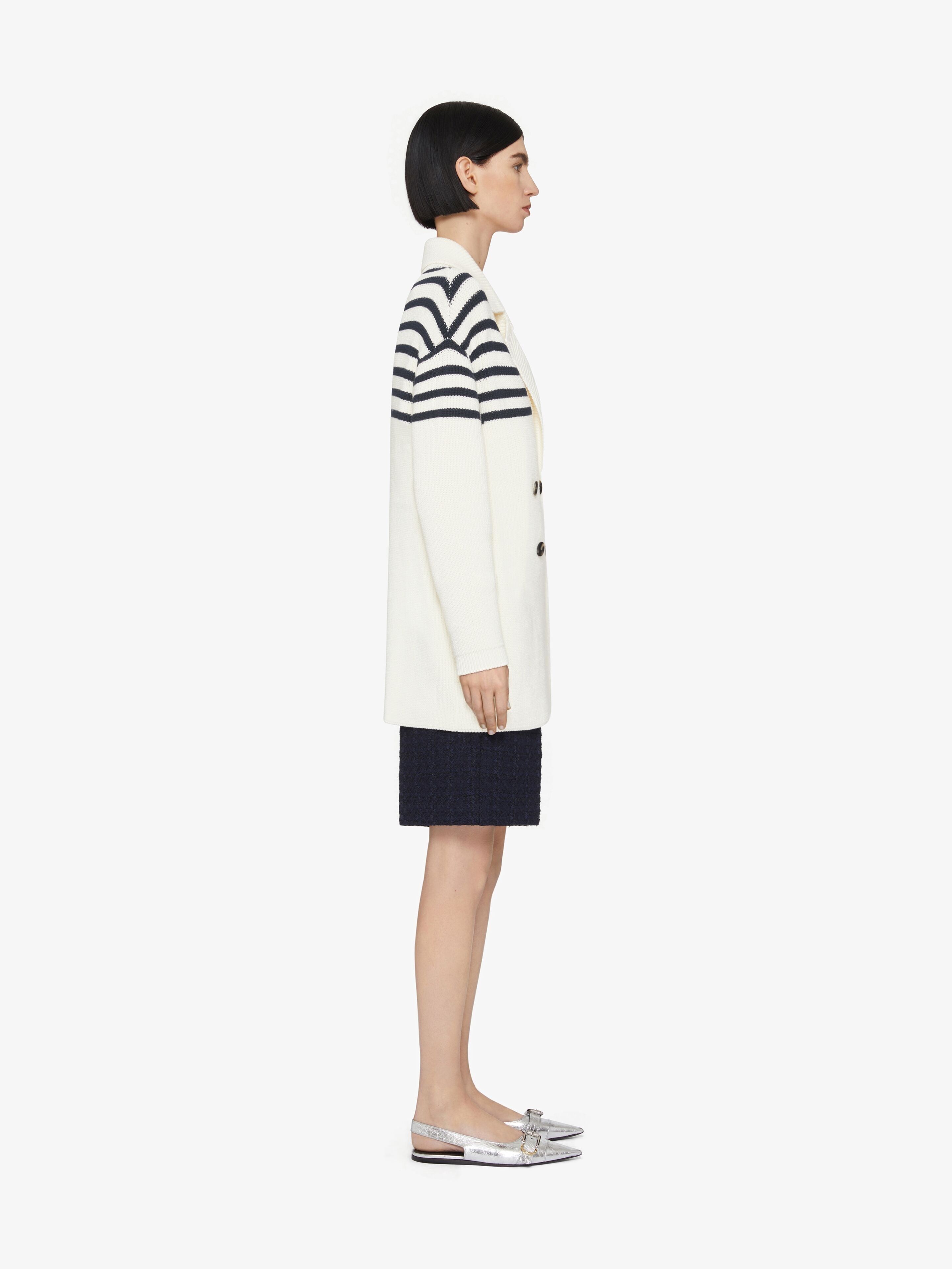 Givenchy o1srvl11e0725 Double-Breasted Cardigan in White Size M / US 6-8 / IT 42-44 - 5 Thumbnail