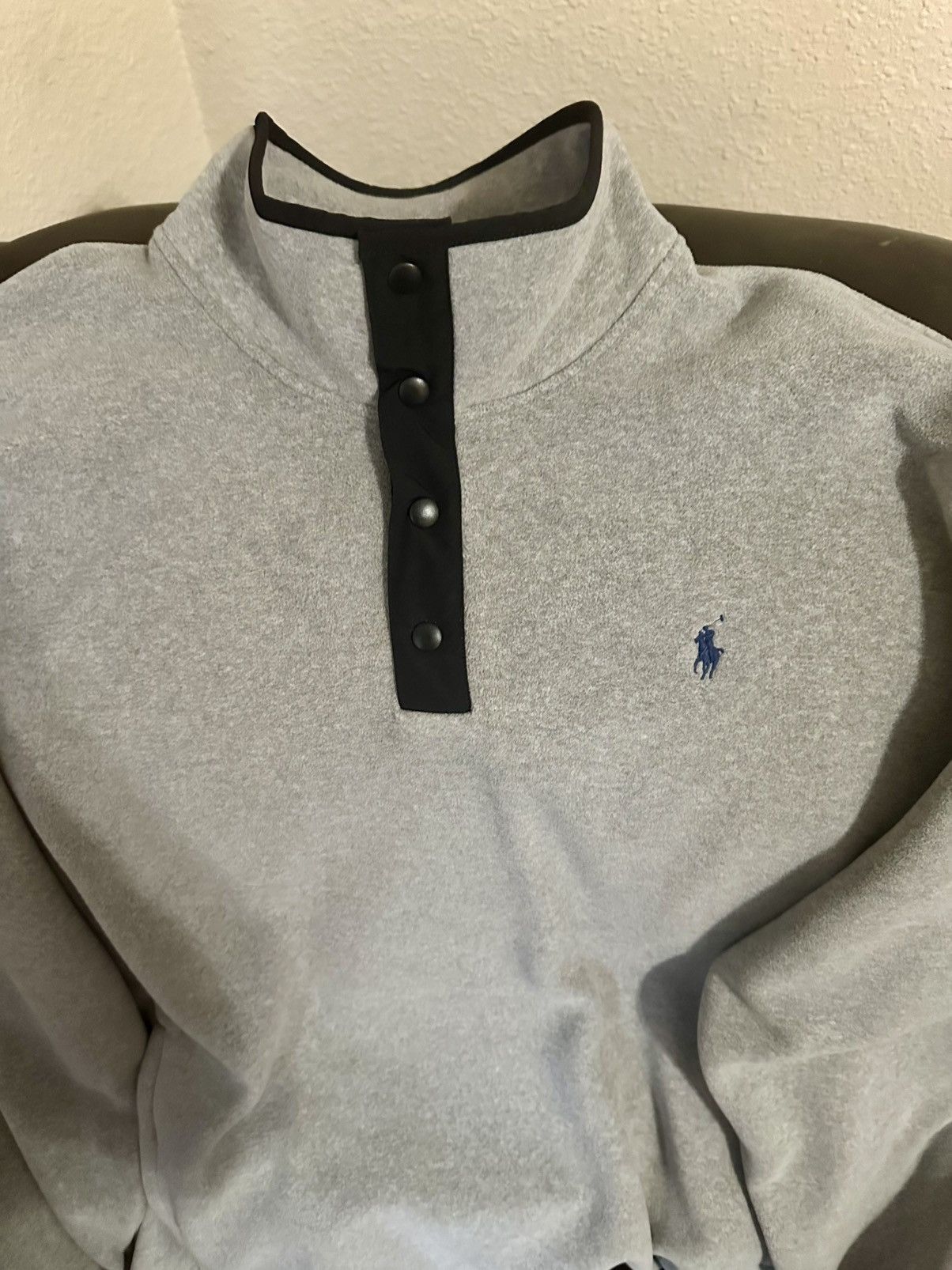 Polo Ralph Lauren Polo Ralph Lauren Brushed fleece mockneck pullover XXL grey Size US XXL / EU 58 / 5 - 8 Thumbnail