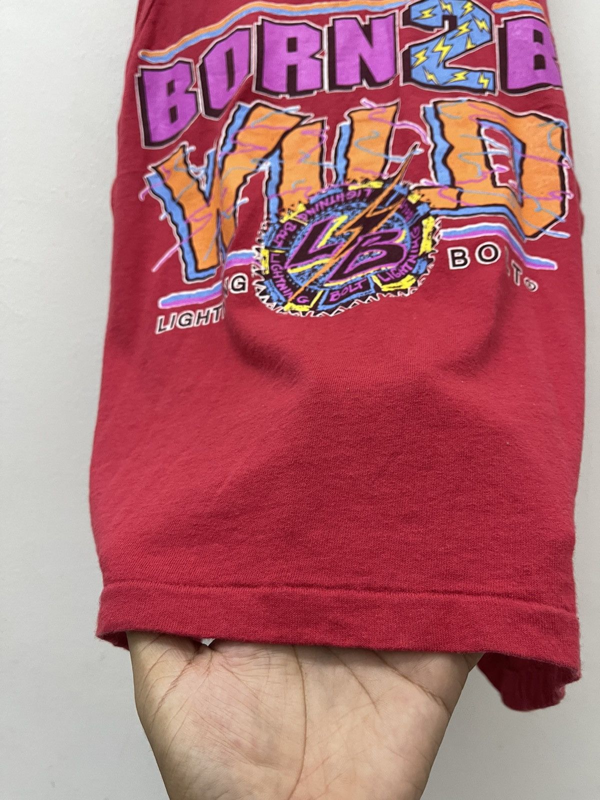 Lightning Bolt Rare 90s Vintage LIGHTNING BOLT Born 2 B Wild Size US M / EU 48-50 / 2 - 3 Thumbnail