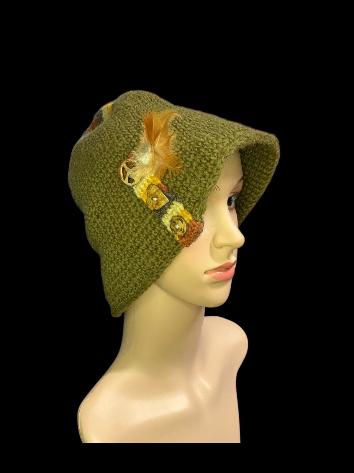 Issey Miyake × Japanese Brand × Vintage Crochet Knitting Big Beanie Hats Rare Design Japanese Style Size ONE SIZE - 3 Thumbnail