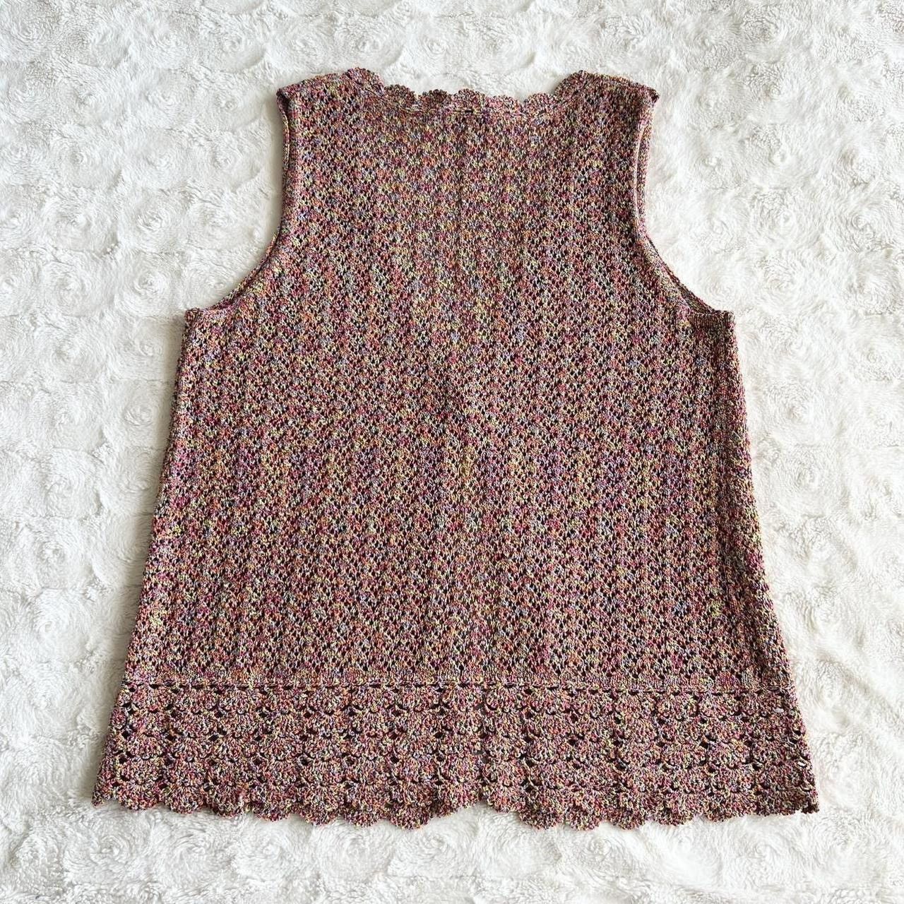 Talbots Vintage Talbots Crochet Sweater Vest Womens M Pink Eclectic Size M / US 6-8 / IT 42-44 - 2 Thumbnail