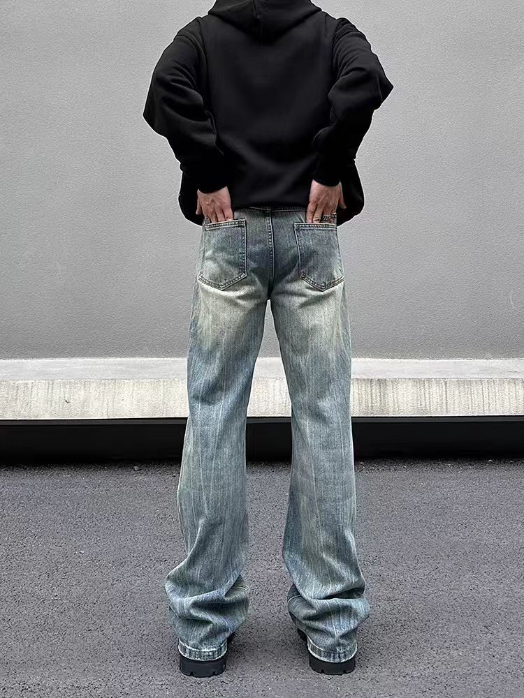 Japanese Brand × Jean Vintage Textured Washed and Aged Micro Flare Jeans Size US 30 / EU 46 - 4 Thumbnail