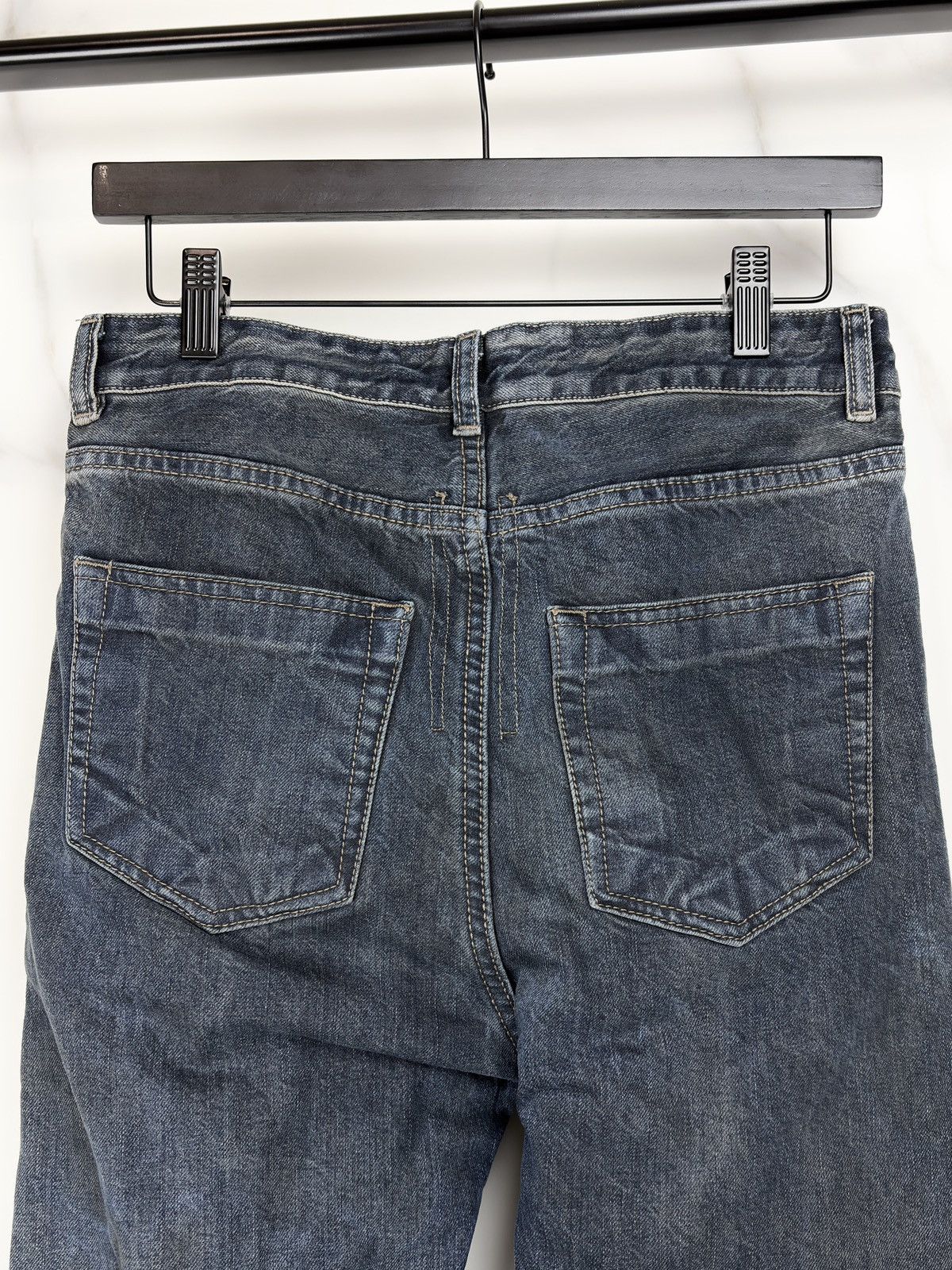 Rick Owens FW16 Rick Owens Hustler Blue Wash Torrence Cut Denim Jeans Size US 29 - 4 Thumbnail