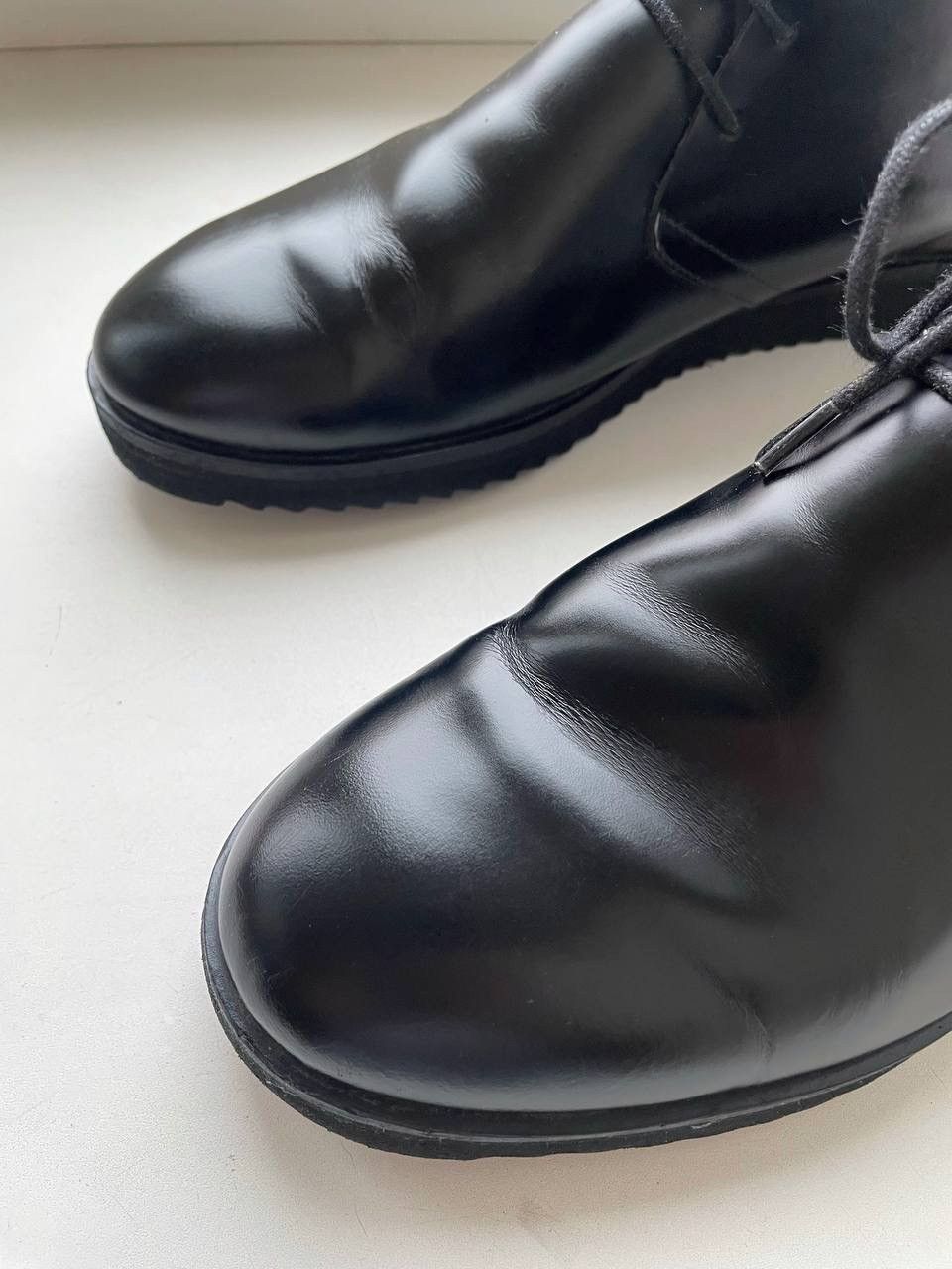 Cos COS Men Black Leather Chukka Boots Classic Shoes Size 42 Size US 9 / EU 42 - 5 Thumbnail