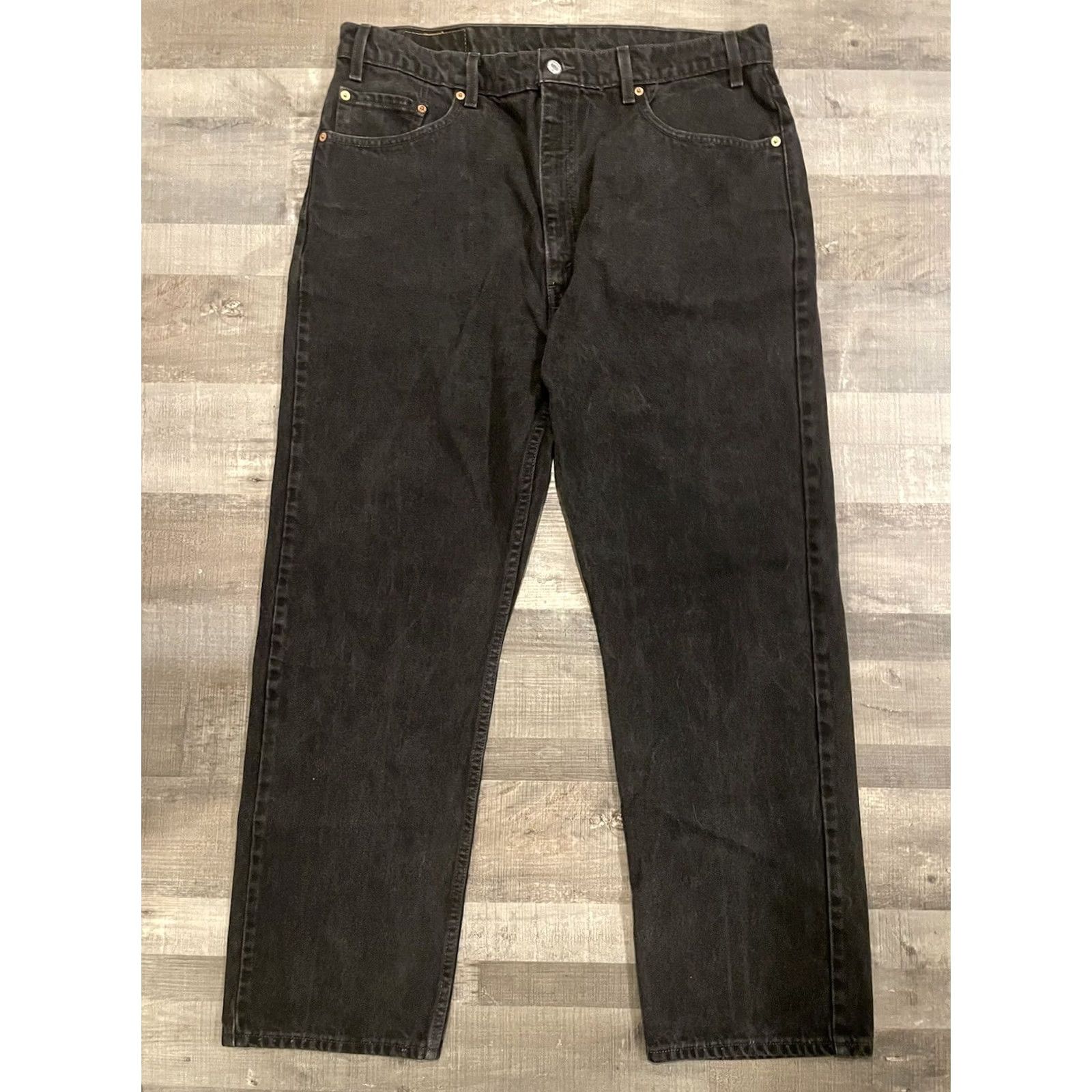 Levi's VINTAGE Levi's Jeans Mens 40x30 Black Denim 505 Regular Fit Straight Leg 90s Mens Size US 40 / EU 56 - 6 Thumbnail