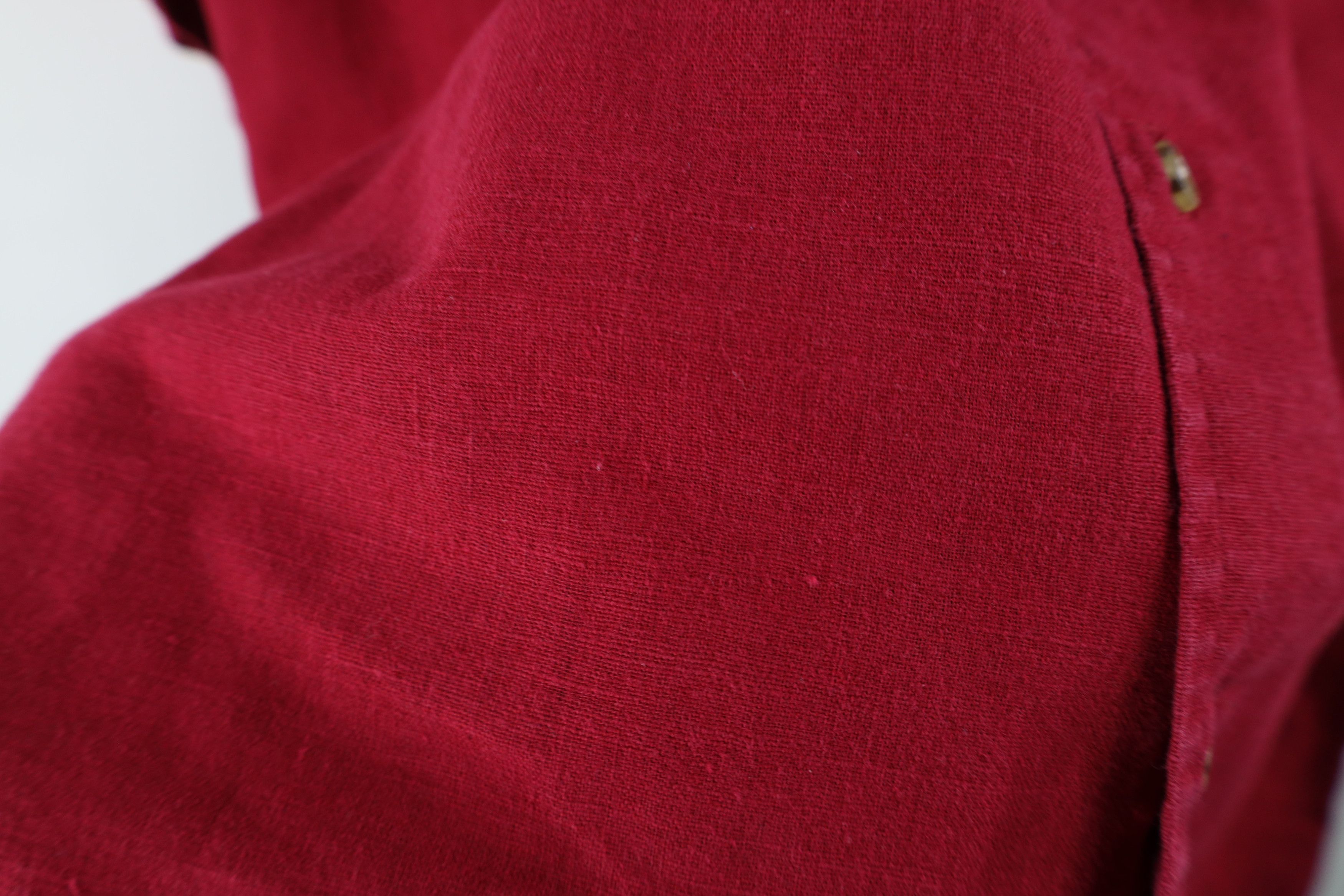 Vintage Vintage 90s Streetwear Linen Blend Collared Button Shirt Size US XL / EU 56 / 4 - 6 Thumbnail