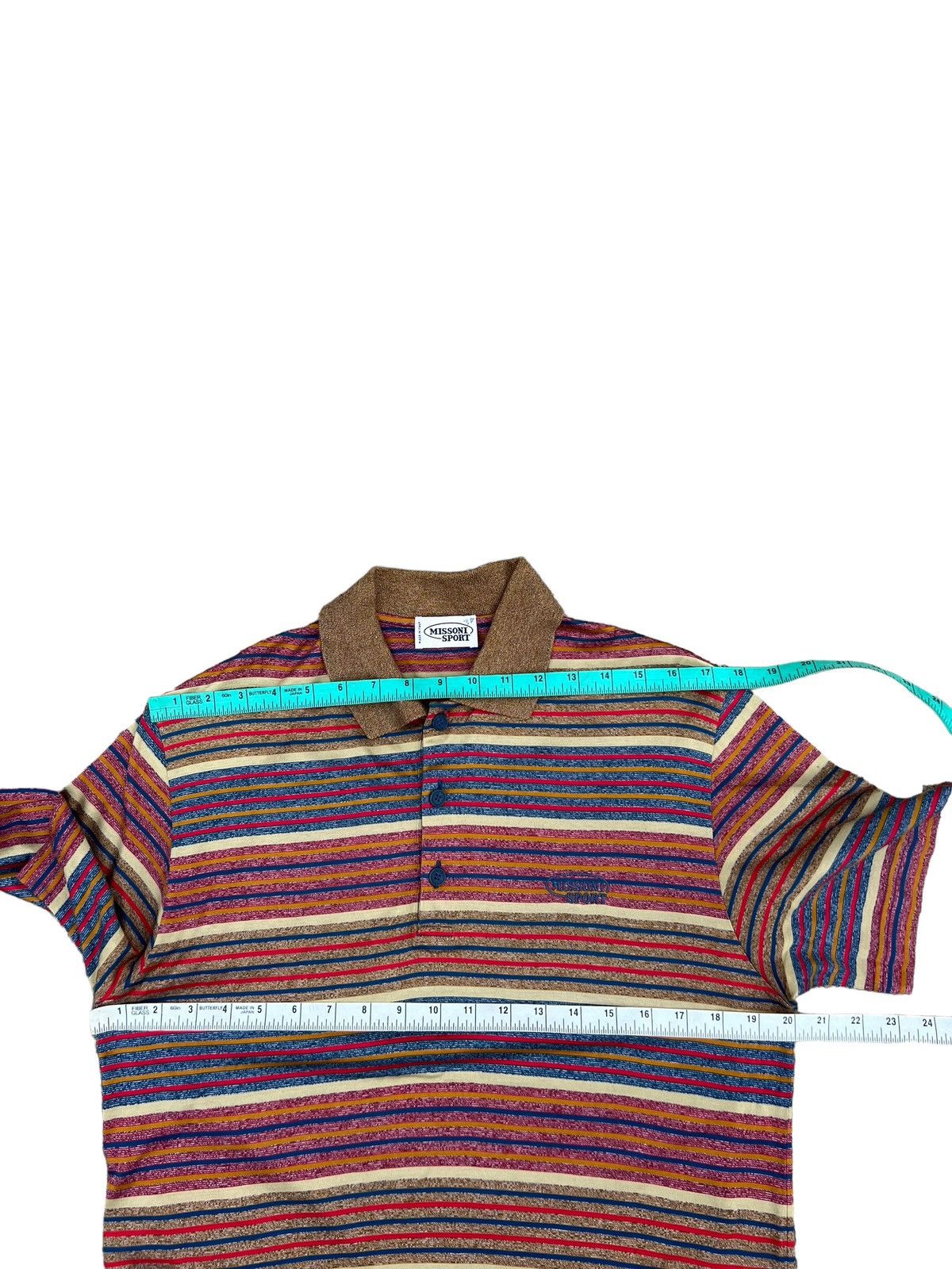 Missoni Vintage Missoni Sport Italy Striped Polo Shirt Size US S / EU 44-46 / 1 - 3 Thumbnail