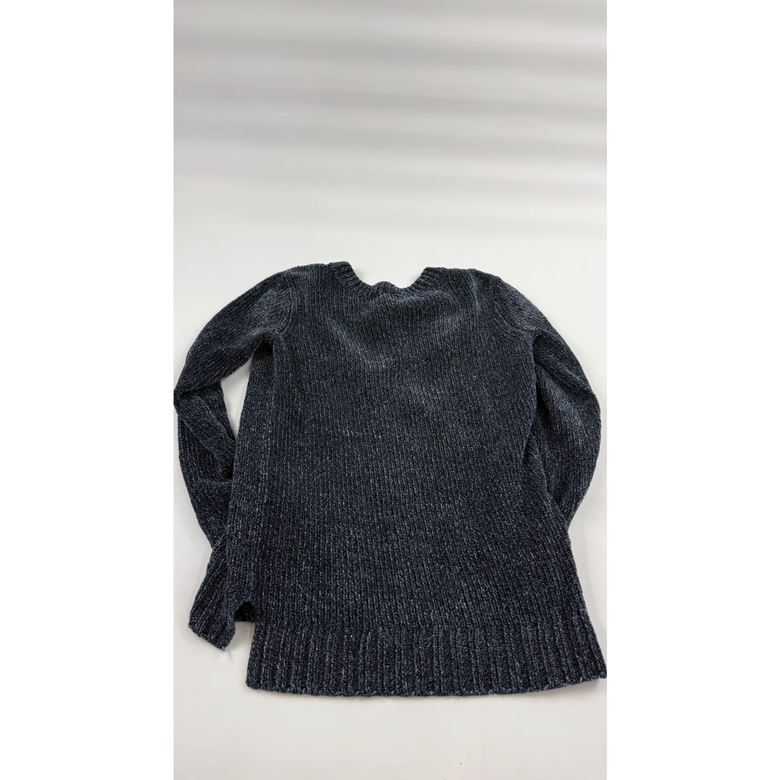 Orvis Orvis Sweater Womens Small Blue Gray V Neck Chenille Ribbed High Low Pullover Size S / US 4 / IT 40 - 6 Thumbnail