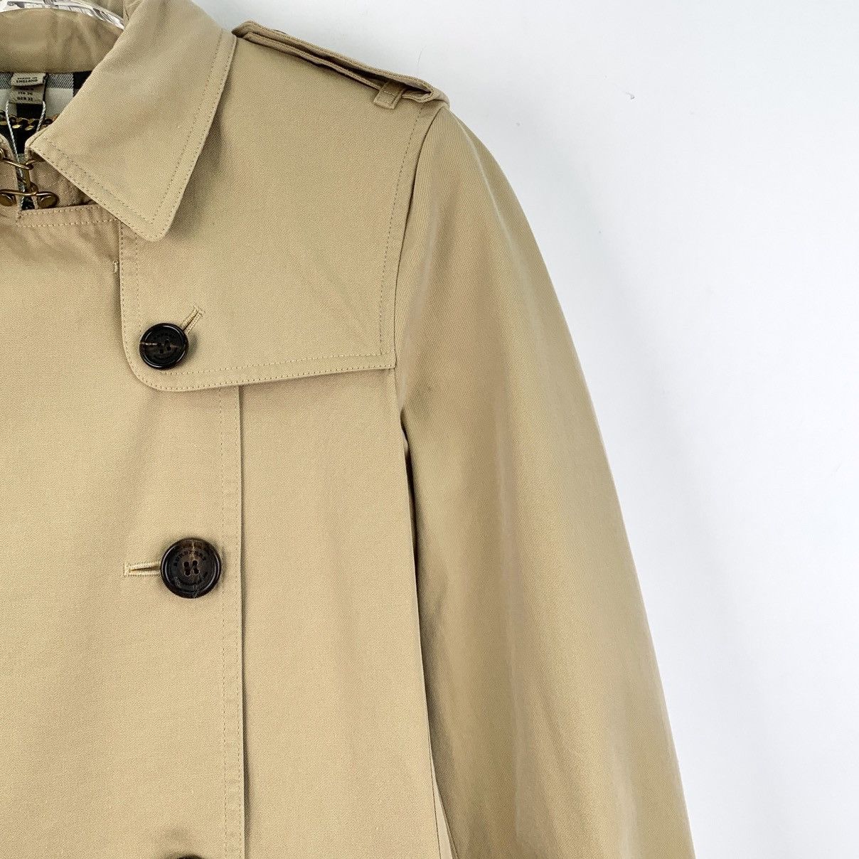 Burberry Burberry Brown Cotton Trench Coat Jacket Size XS / US 0-2 / IT 36-38 - 3 Thumbnail