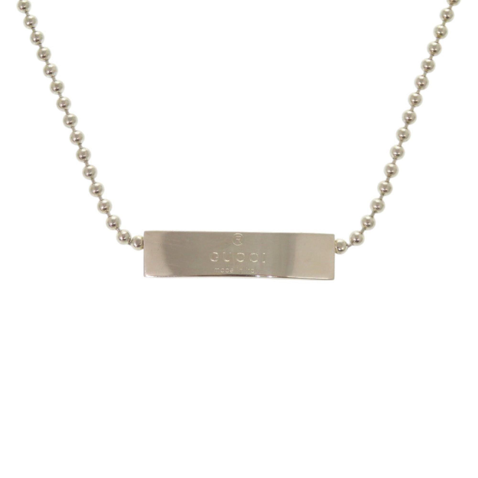 Gucci Excellent condition Gucci logo plate ball chain 1697AR sterling silver 925 choker 0768 Size ONE SIZE - 1 Thumbnail