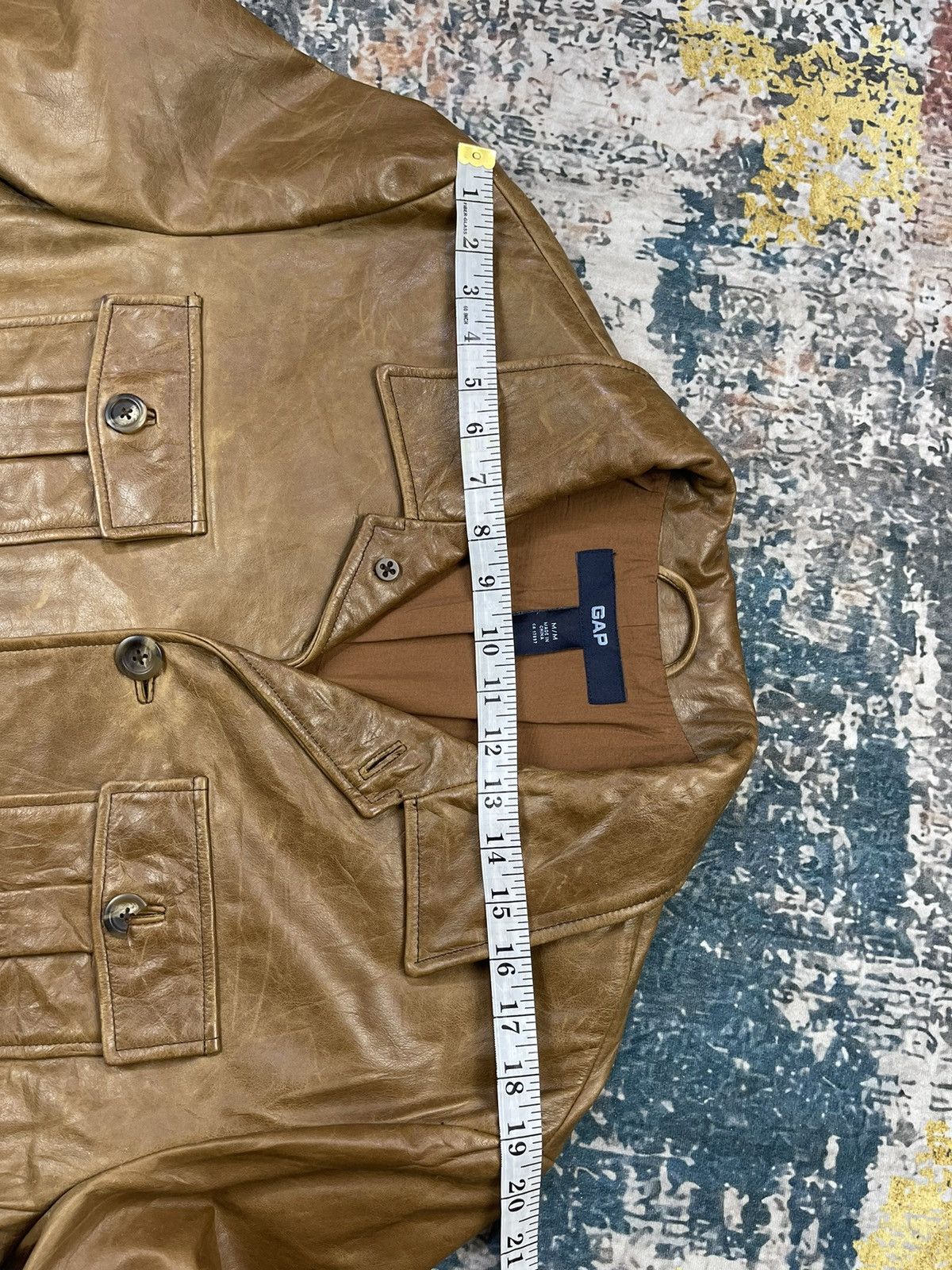 Gap Y2k🔥Vintage GAP Cowhide Four Pocket Leather Jacket Size US M / EU 48-50 / 2 - 21 Thumbnail