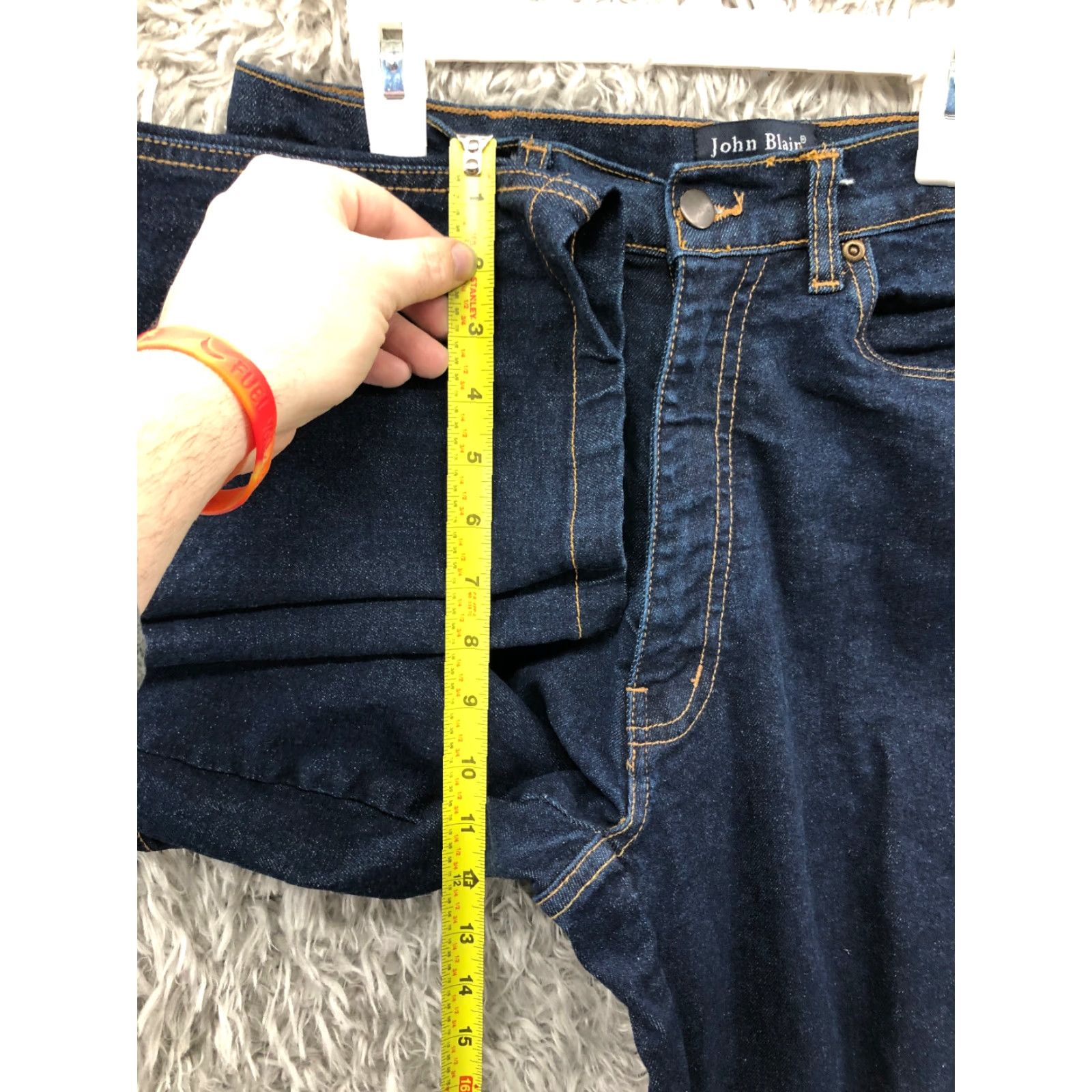 Blair VINTAGE John Blair Jeans Size 30S Mens Mid Rise Straight Leg Dark Wash Blue Denim Size US 30 / EU 46 - 4 Thumbnail