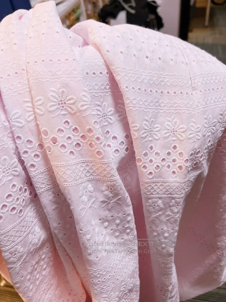 Comme des Garcons Comme Des Garcons size S Pink Lace Embroidered Skirt Size 22" - 6 Thumbnail