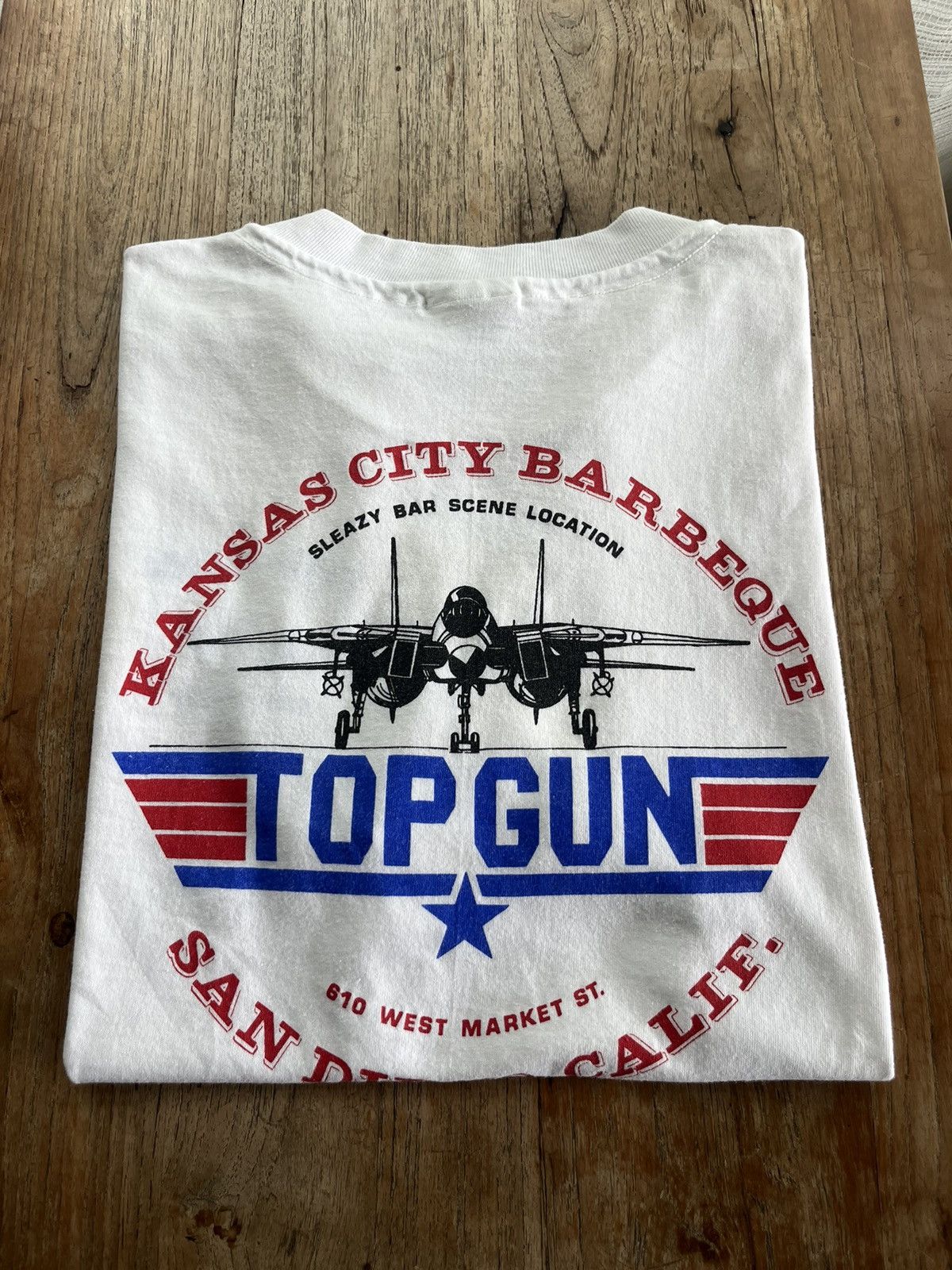 Vintage TOP GUN Kansas City Barbeque 90's Tshirt