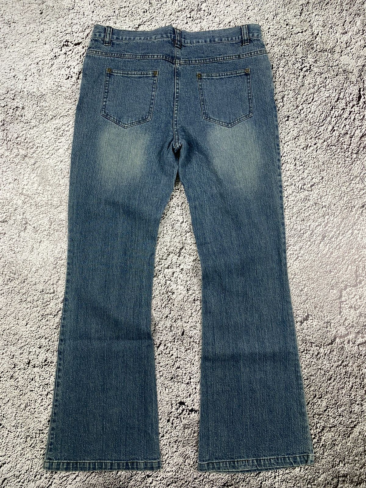 Vintage Vintage Y2K 00s low rise flared faded jeans streetwear Size 32" / US 10 / IT 46 - 4 Thumbnail