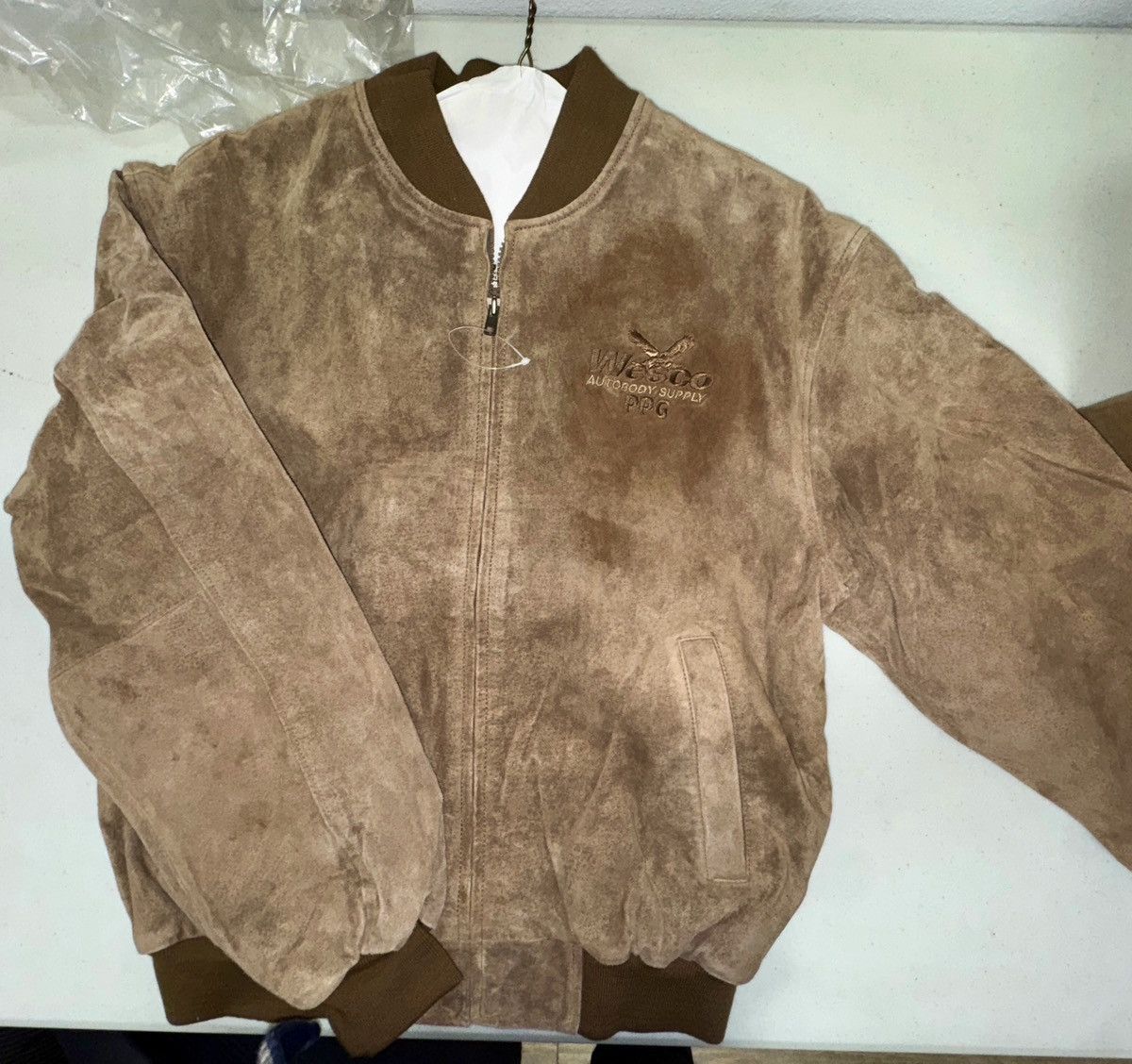 WESCO Rare Vintage WESCO Auto Supply Suede Jacket • RARE Size US S / EU 44-46 / 1 - 3 Thumbnail