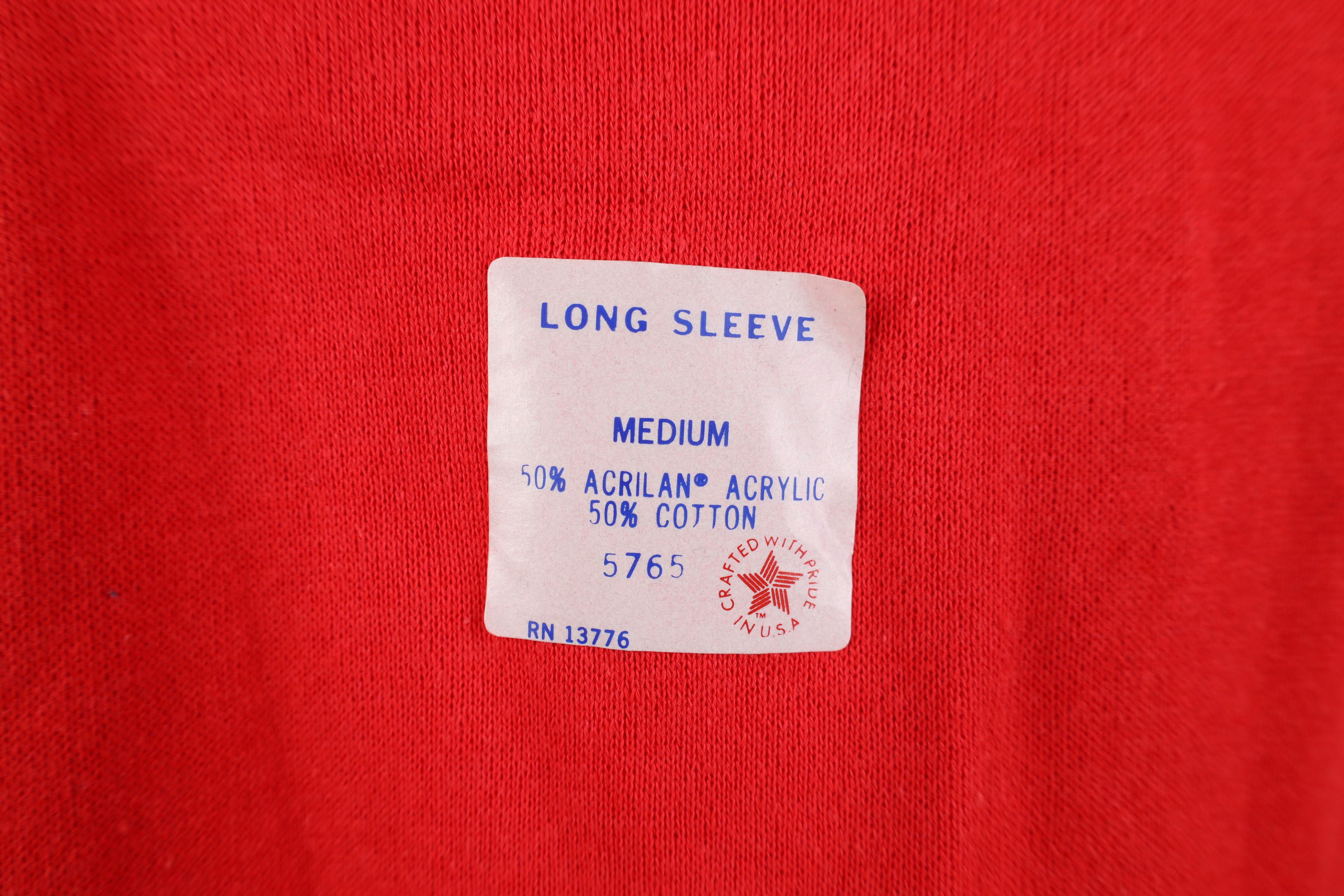 Vintage Deadstock Vintage 60s 70s Raglan Crewneck Sweatshirt Red USA Size M / US 6-8 / IT 42-44 - 4 Thumbnail