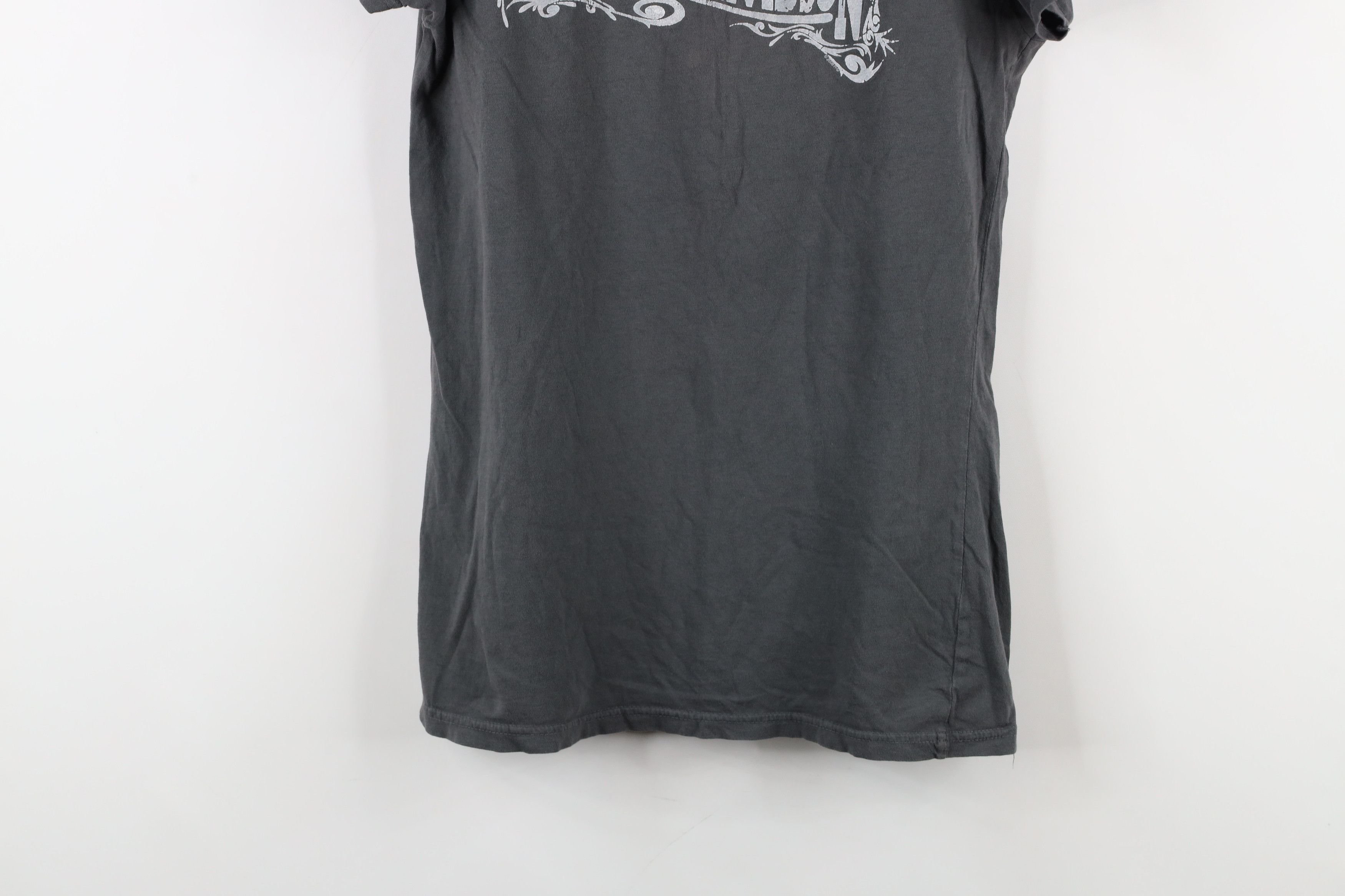 Harley Davidson × Vintage Vintage Y2K Harley Davidson Spell Tribal T-Shirt Gray Cotton Size L / US 10 / IT 46 - 3 Thumbnail