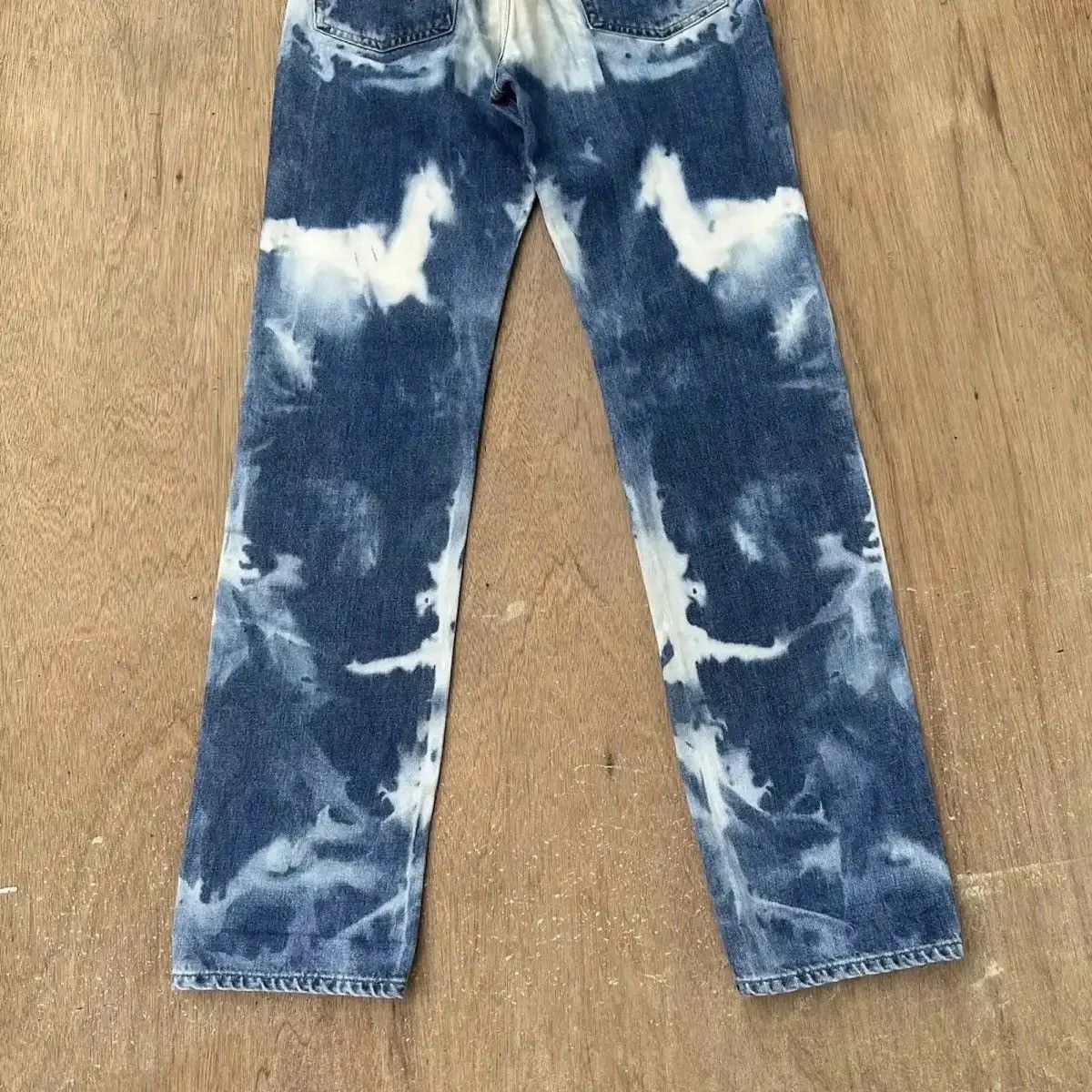 Le Grande Bleu (L.G.B.) STEALS VINTAGE EDWIN JEANS VERY RARE BLEACH ACID WASH DENIM Size US 28 / EU 44 - 15 Thumbnail