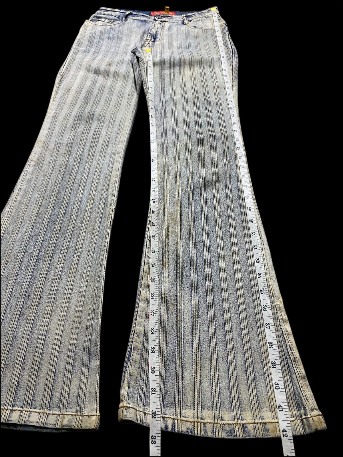 Japanese Brand Rare vintage Y2K P.M. Pantomime blue flare jeans jeans Size US 28 / EU 44 - 12 Thumbnail