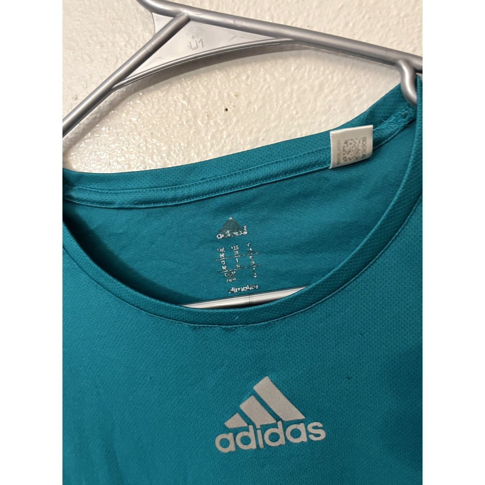 Adidas Adidas Men Activewear Shirt Medium Blue Logo Climalite Short Sleeve Tee Size US M / EU 48-50 / 2 - 2 Thumbnail