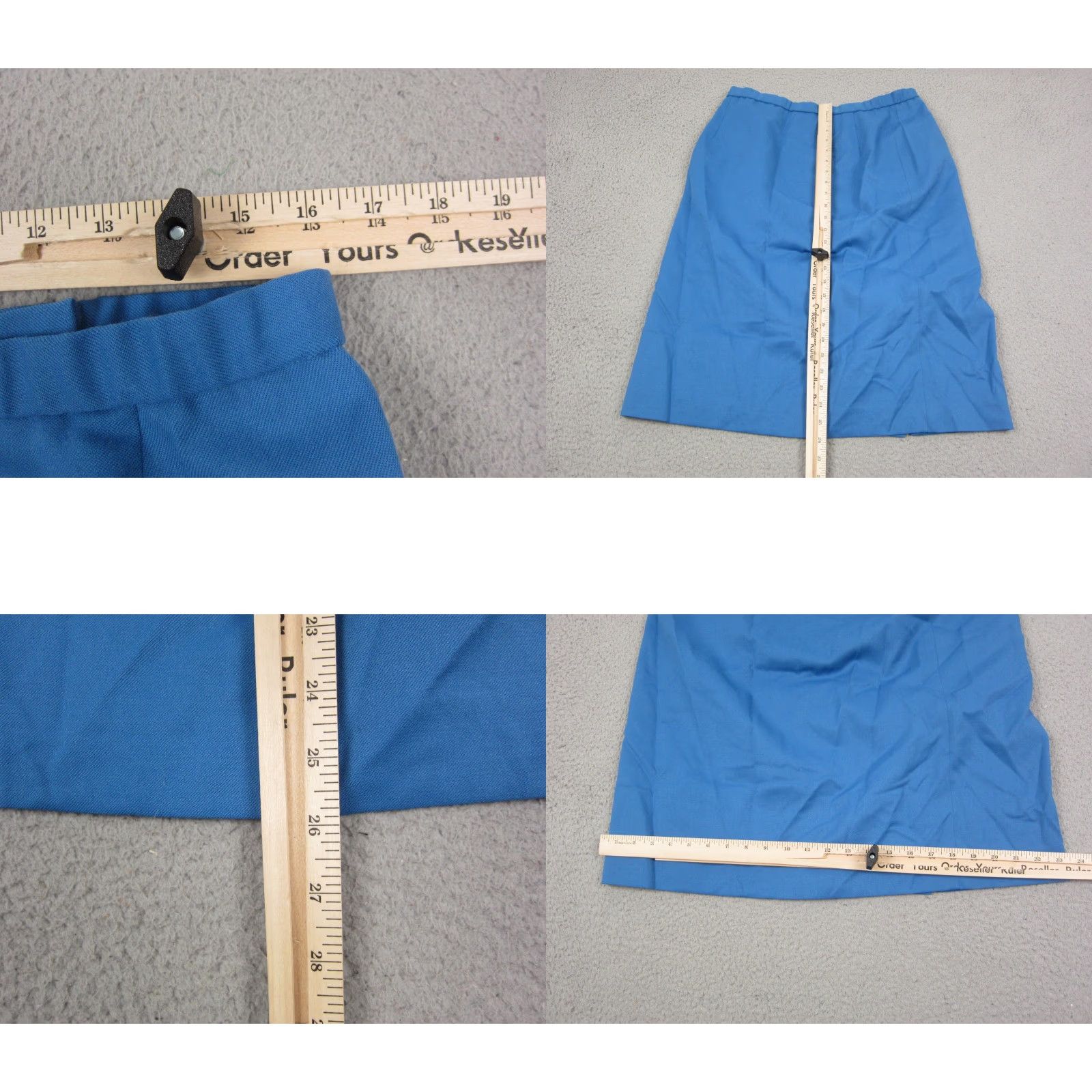 Pendleton VINTAGE Pendleton Skirt Womens 16 Blue A-Line 100% Wool Mod 80s 90s Made in USA Size 38" / US 16 / IT 52 - 8 Thumbnail