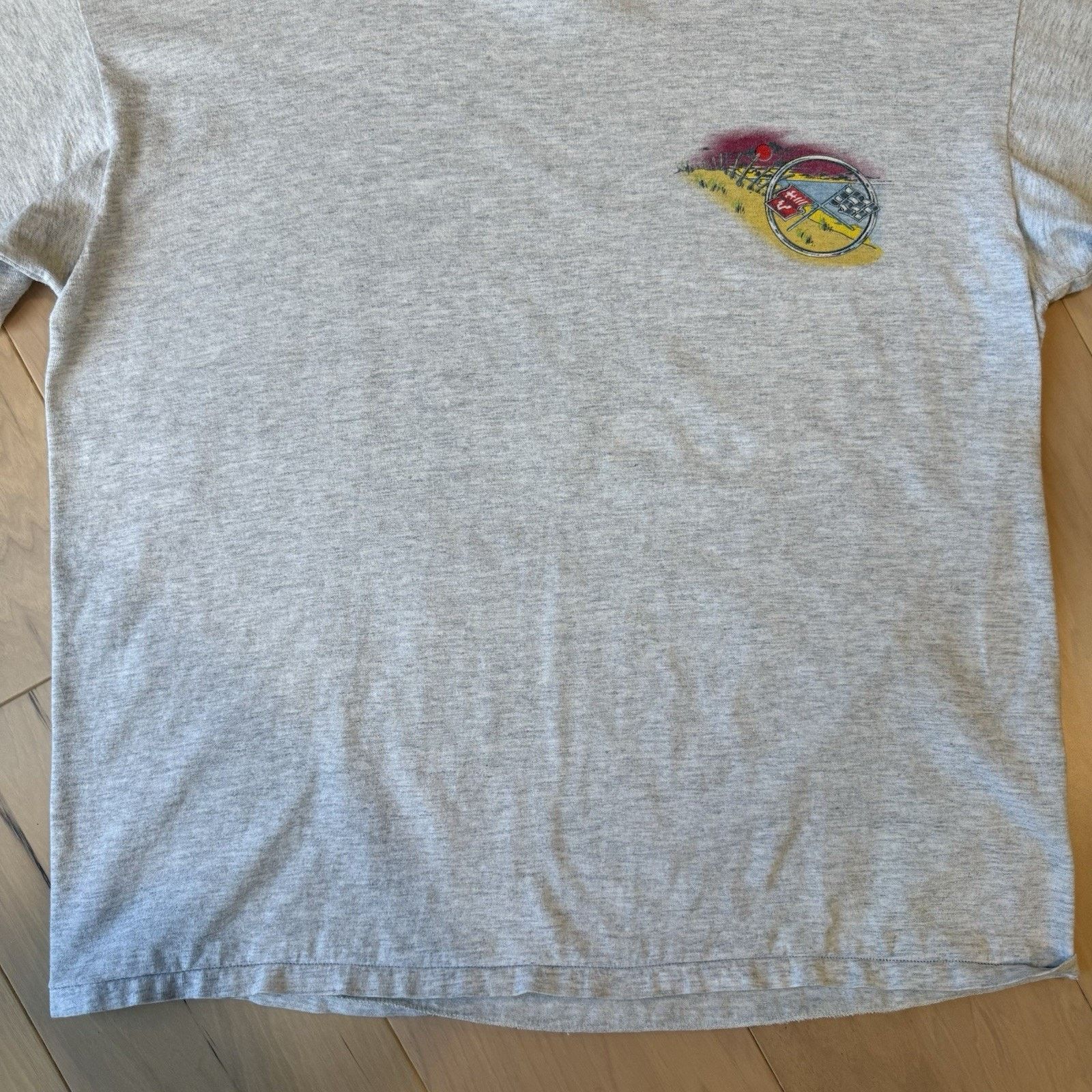 Vintage Vintage Chevrolet Corvette Shirt XL Gray 90s Made USA SSI Size US XL / EU 56 / 4 - 4 Thumbnail