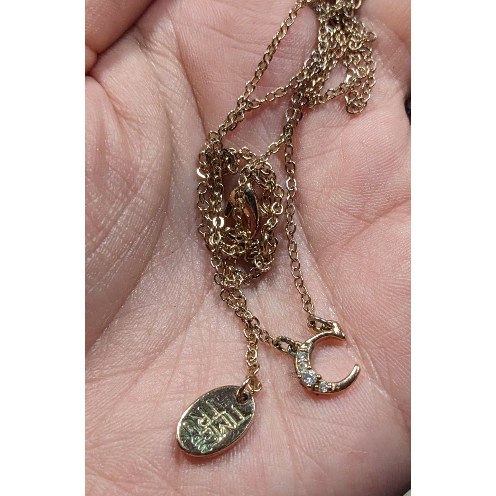 Other Minimalist Celestial Rhinestone Moon Pendant Necklace Size ONE SIZE - 7 Thumbnail