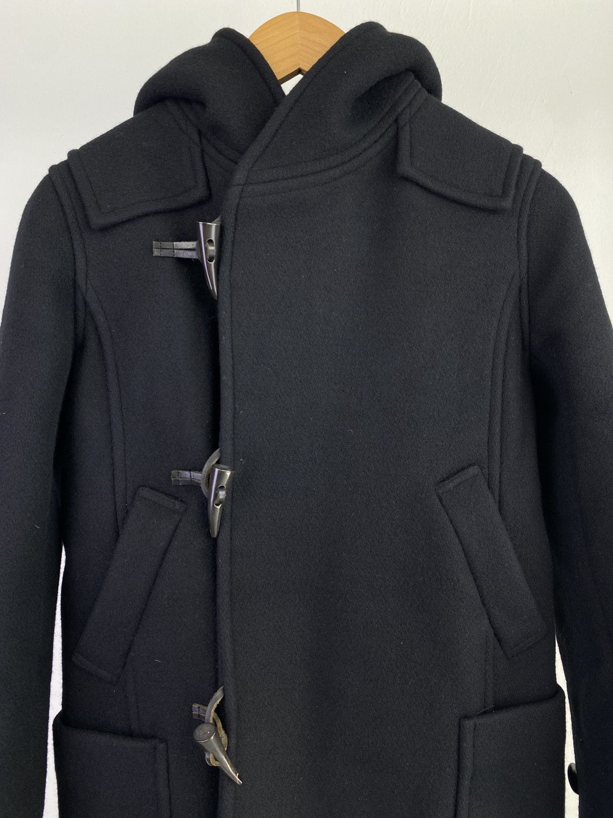 Japanese Brand 2000’s Sunao Kawahara Wool Hooded Duffle Coat Size S / US 4 / IT 40 - 3 Thumbnail