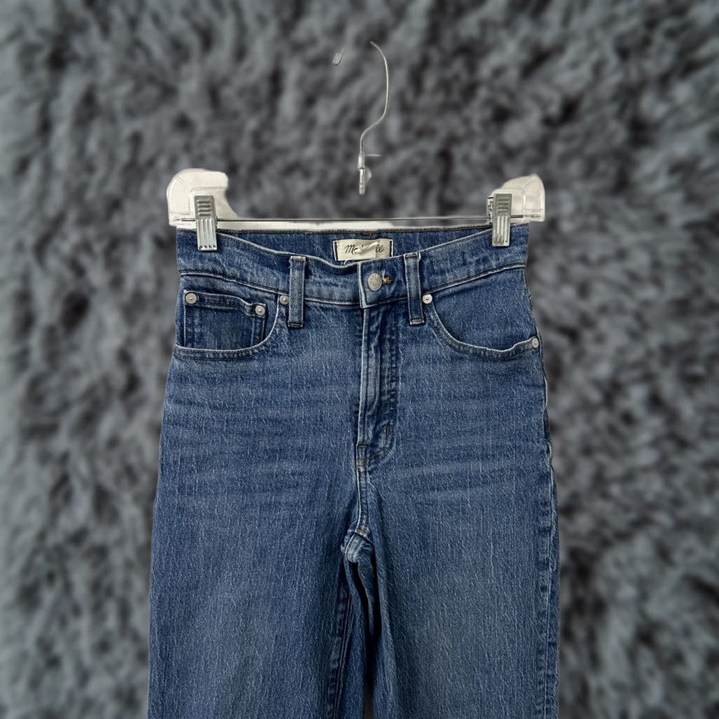 Madewell Madewell Jeans Womens 24x28 Medium Wash Wide-Leg High Rise 5-Pocket Denim Stretch Logo Button Zip Size 42" / US 20 - 1 Thumbnail