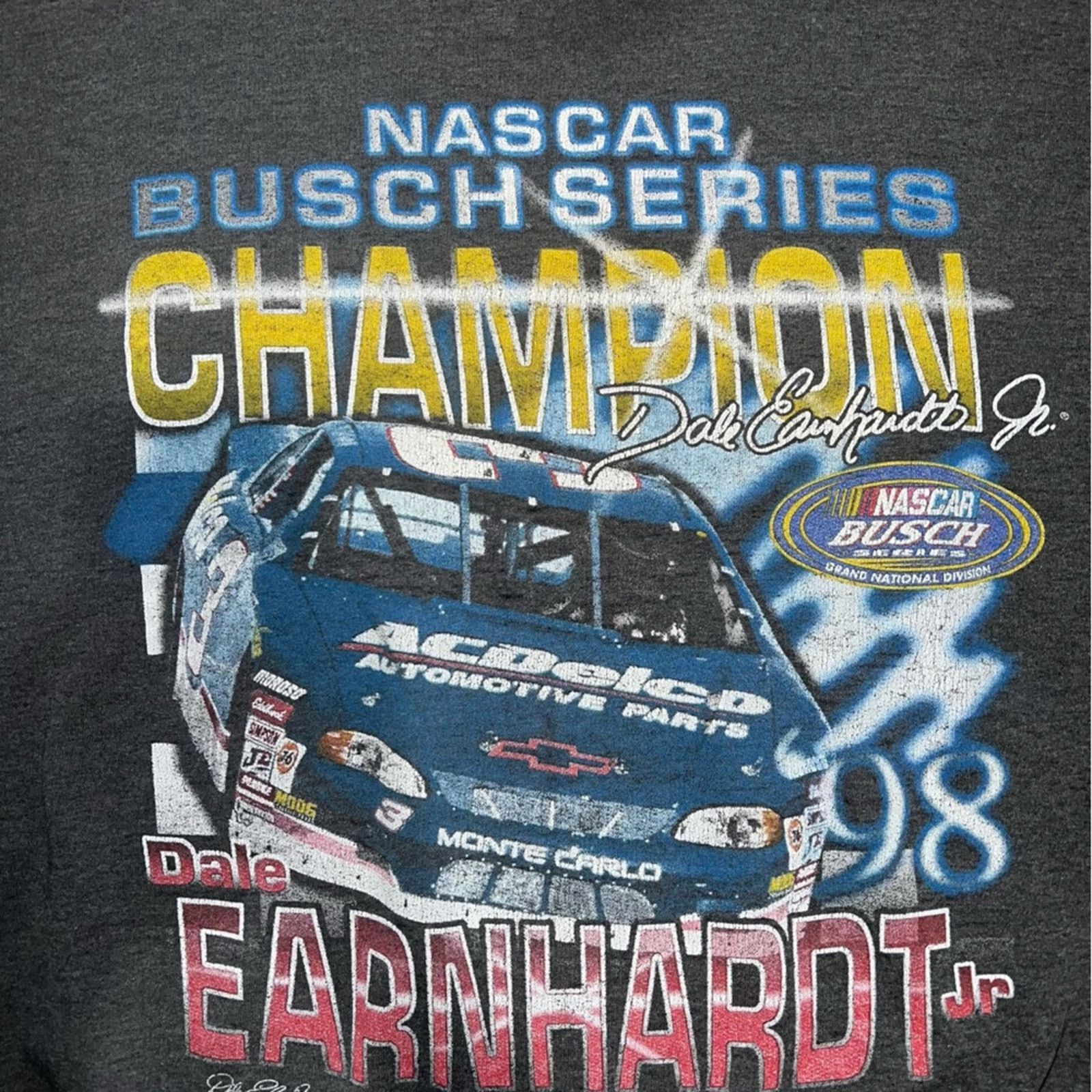 Vintage Vintage 90s NASCAR Dale Earnhardt Busch Champion Sweatshirt Size US XL / EU 56 / 4 - 6 Thumbnail
