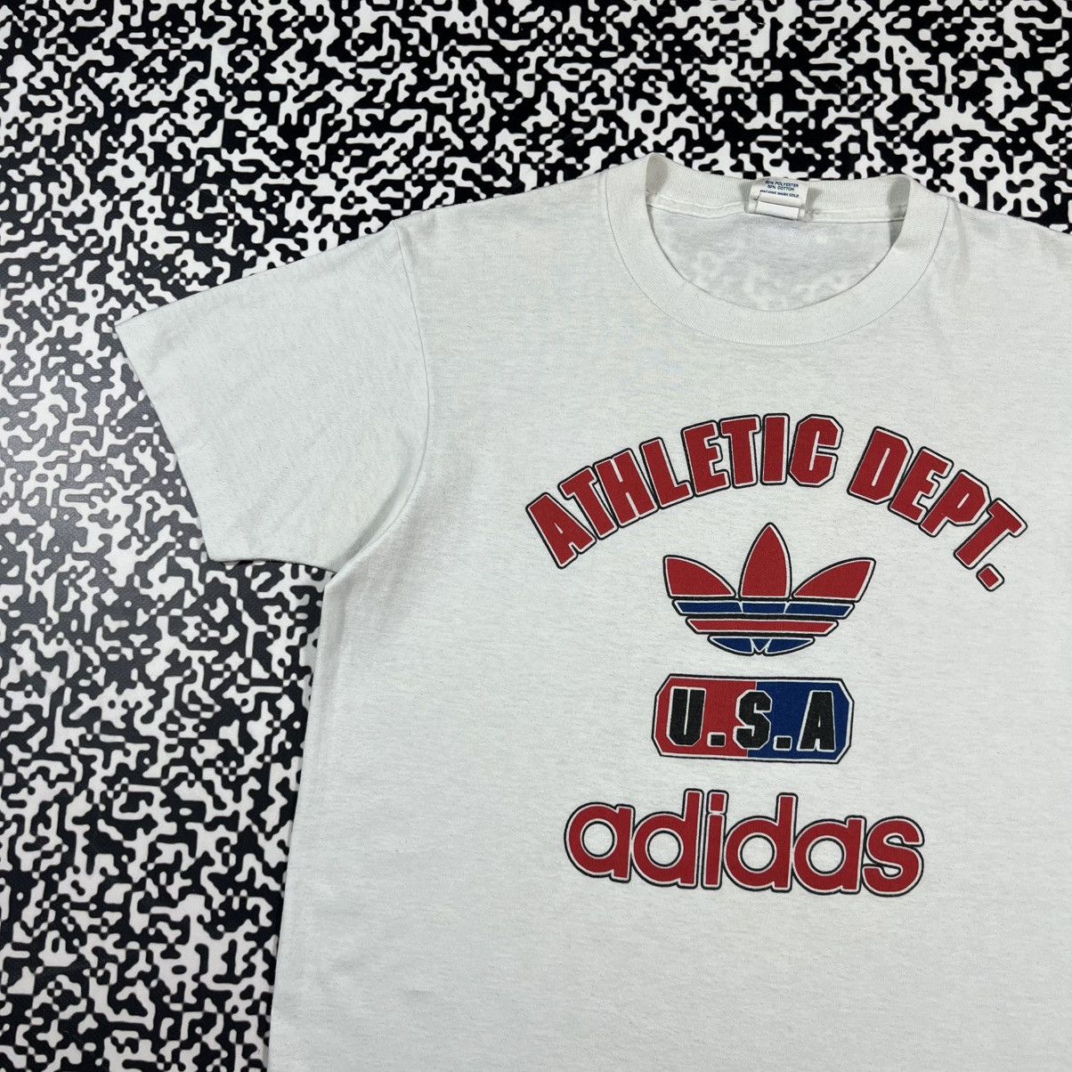 Adidas Vintage 90s Adidas USA Athletic Dept Retro Sport T-shirt Size US M / EU 48-50 / 2 - 4 Thumbnail